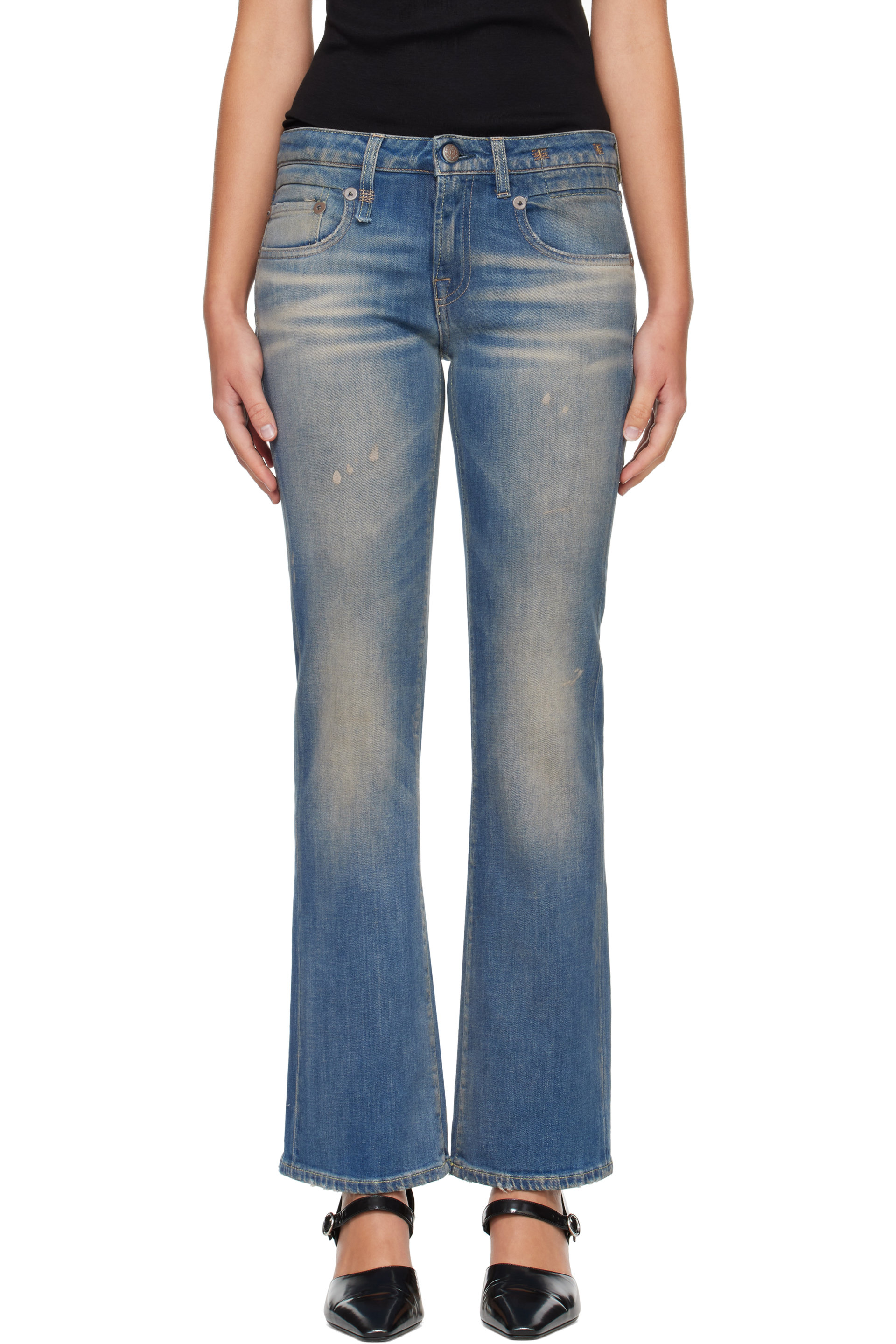 R13 - Blue Denim Boy Kick Jeans