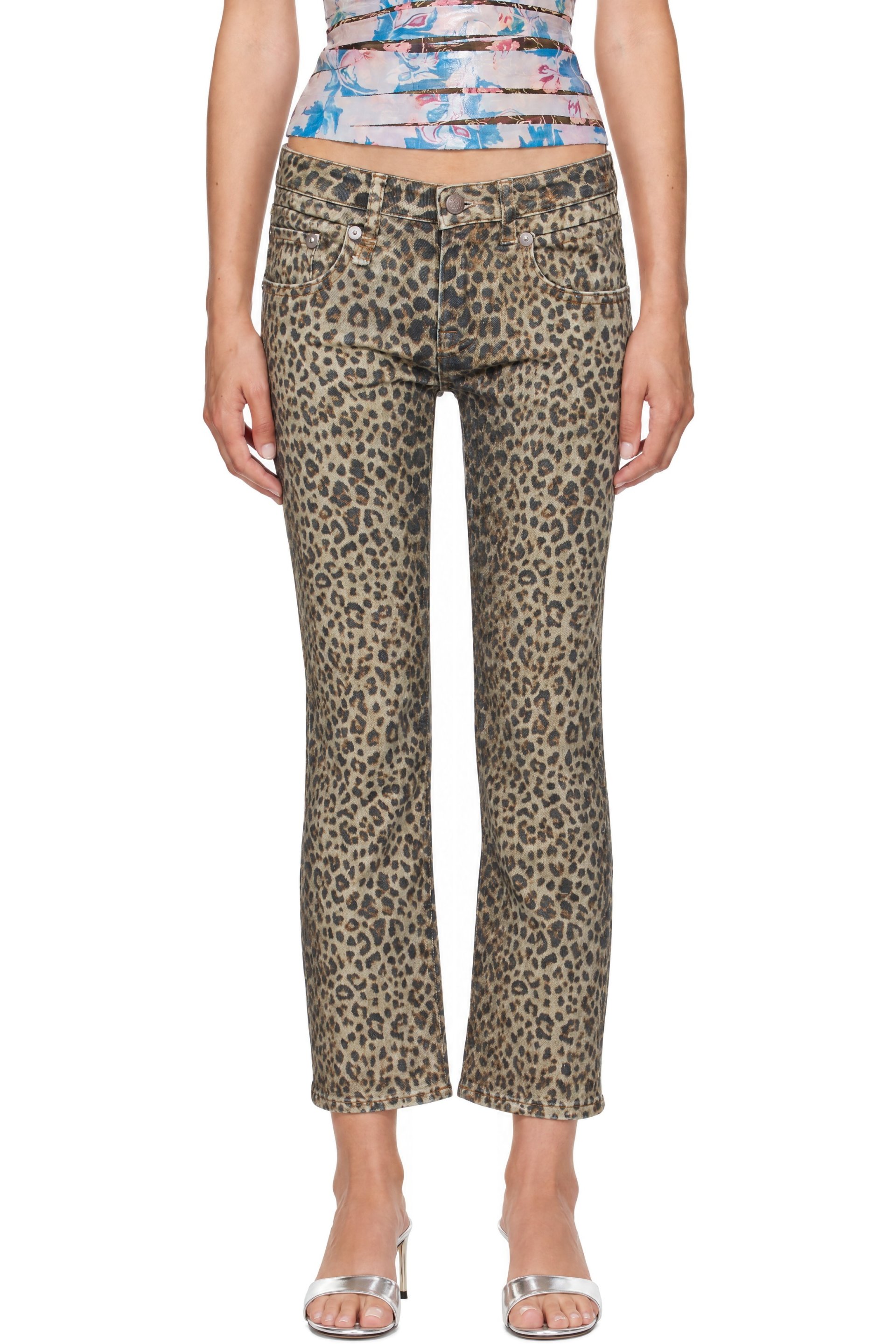 R13 - Beige Boy Straight Jeans
