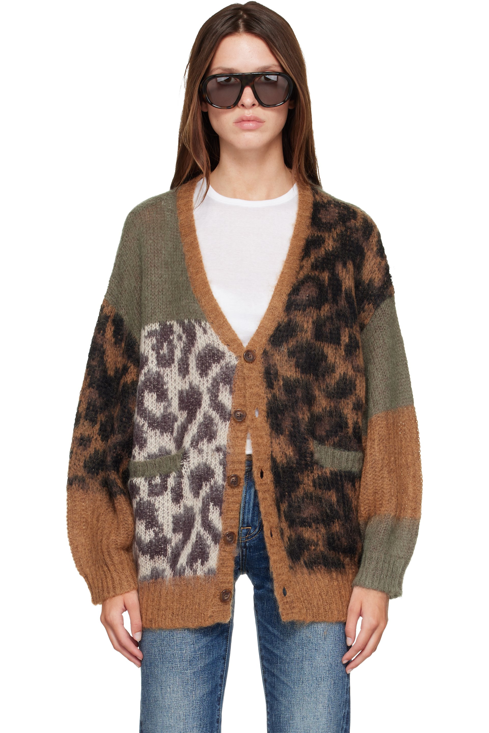 R13 - Multicolor Oversized Cardigan
