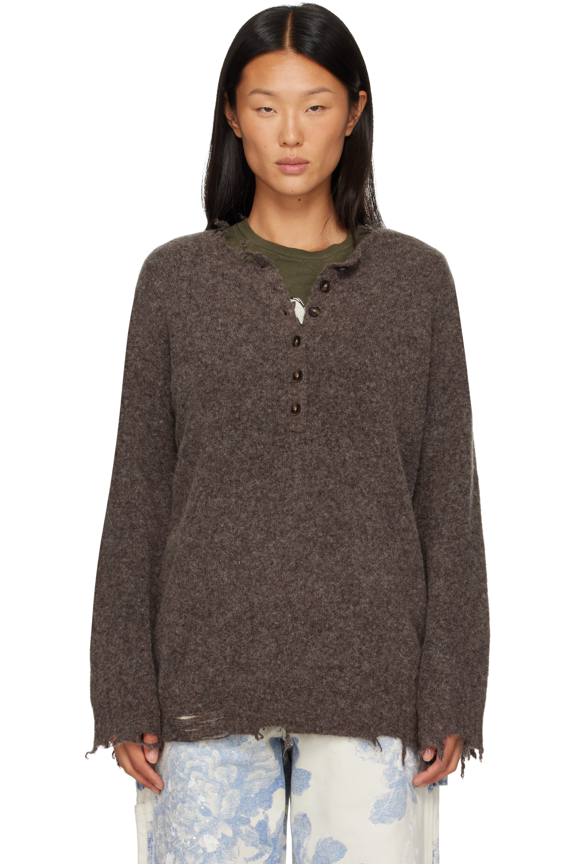 R13 - Brown Relaxed Henley