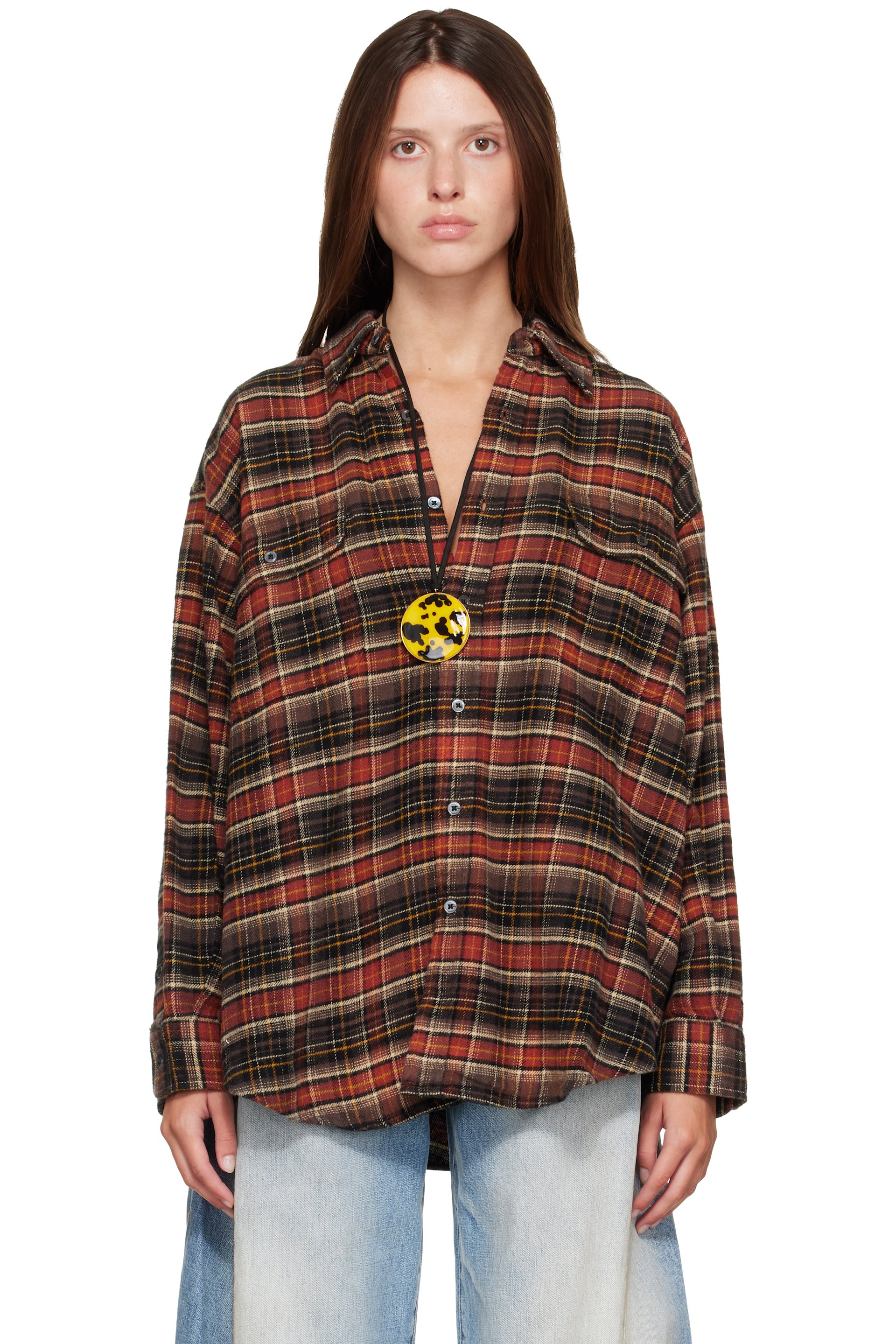 R13 - Brown Boyfriend Shirt