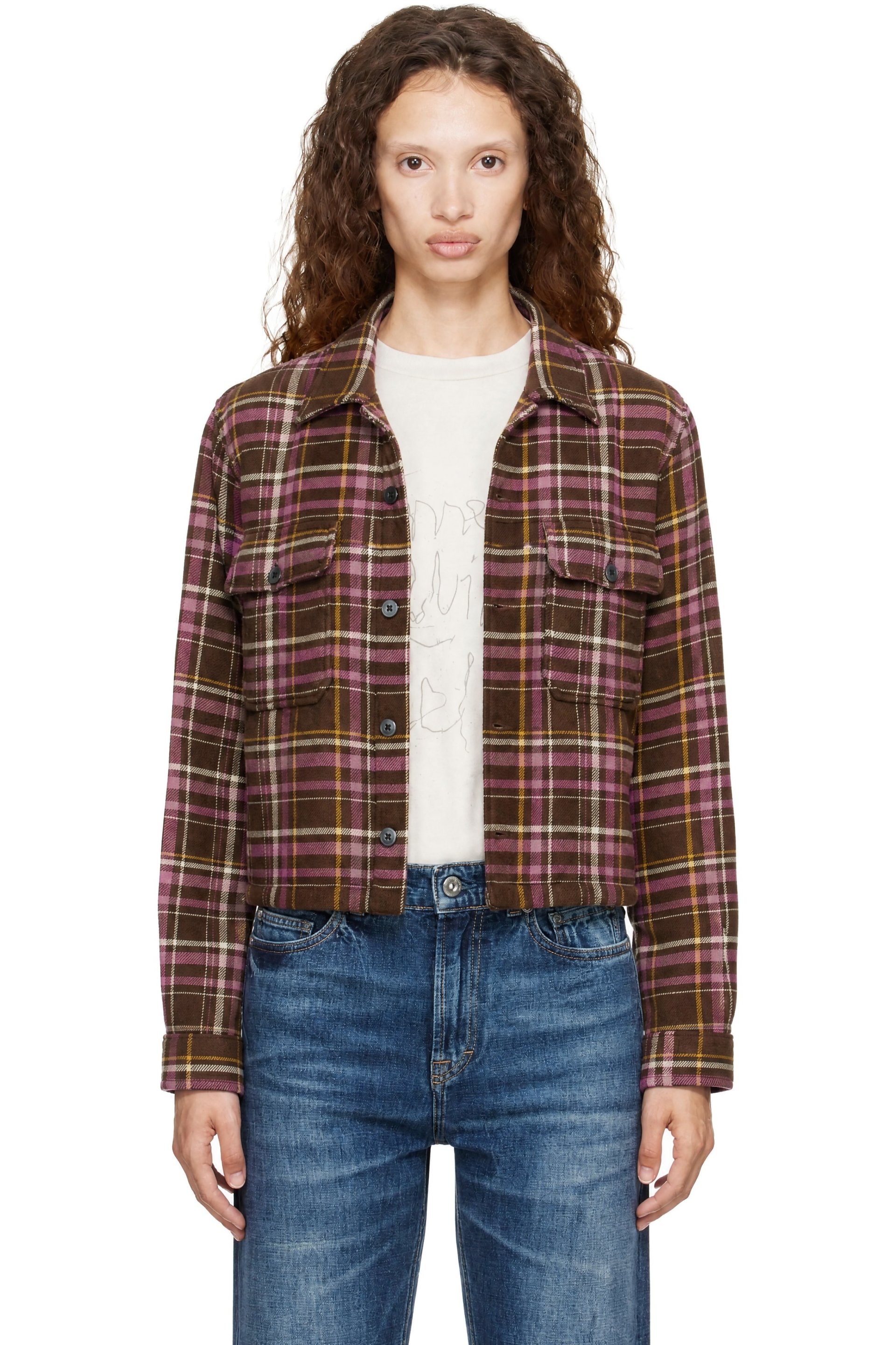 R13 - Brown Padded Cropped Jacket