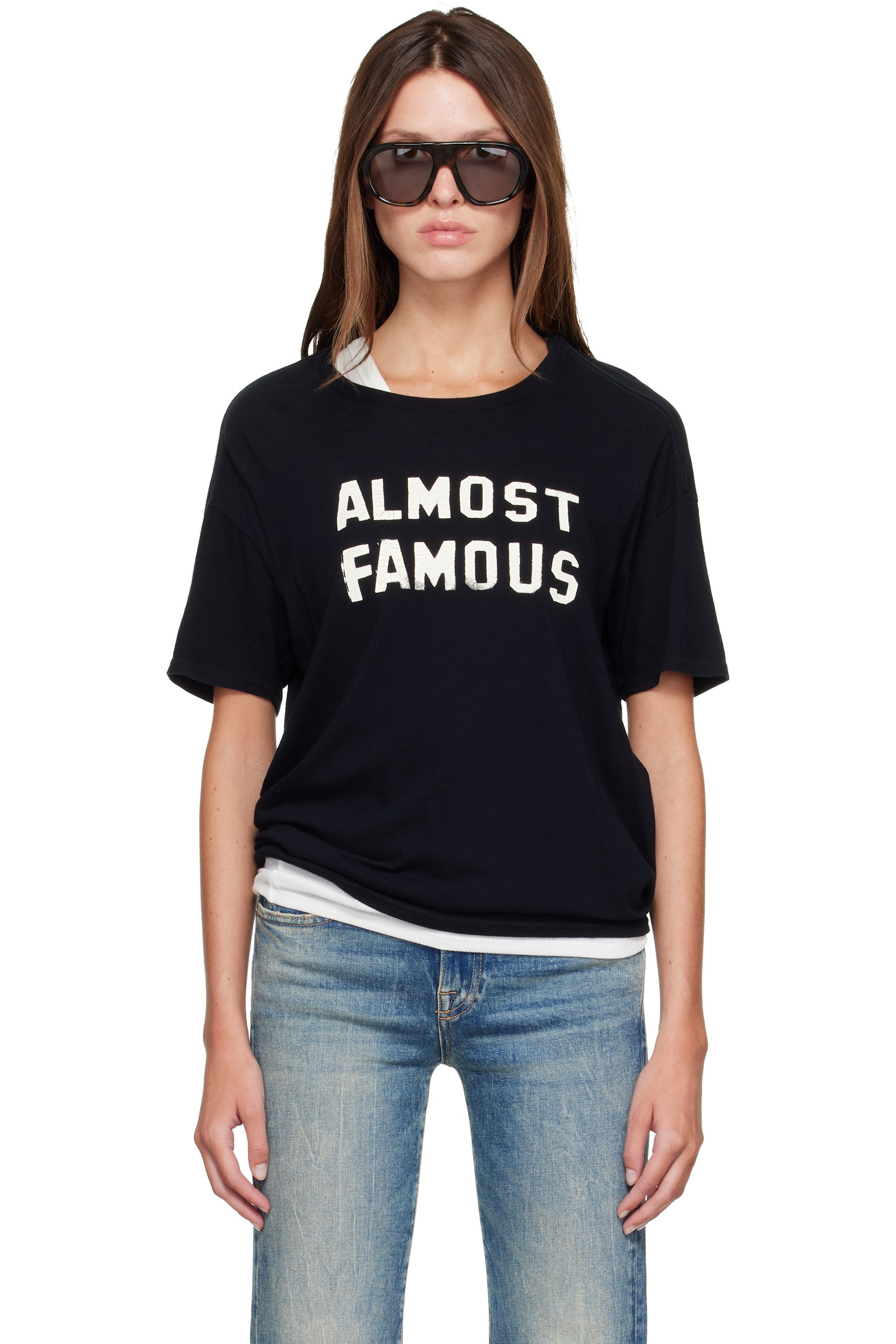 R13 - Black 'Almost Famous' Relaxed T-shirt
