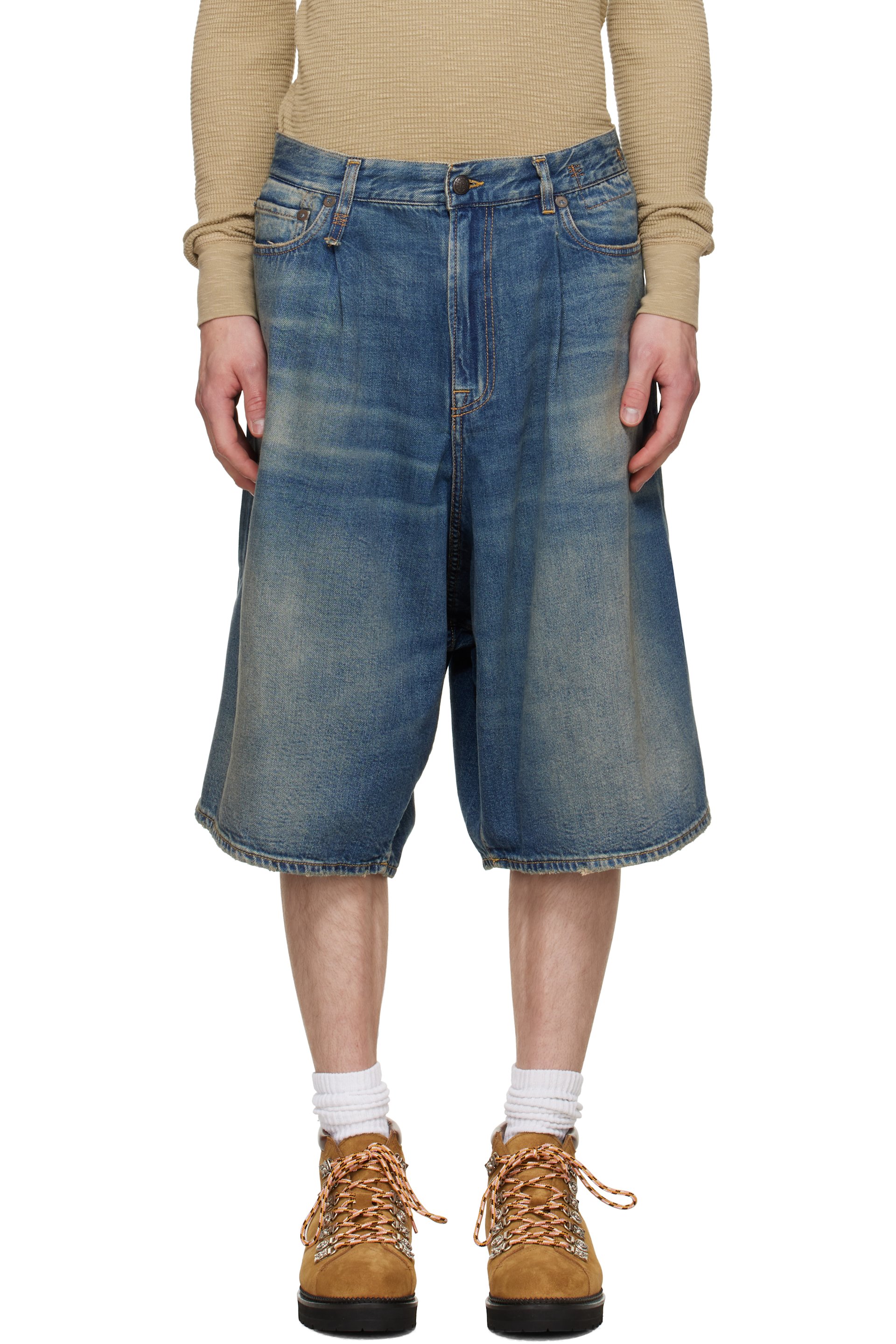 R13 - Indigo Jesse Denim Shorts