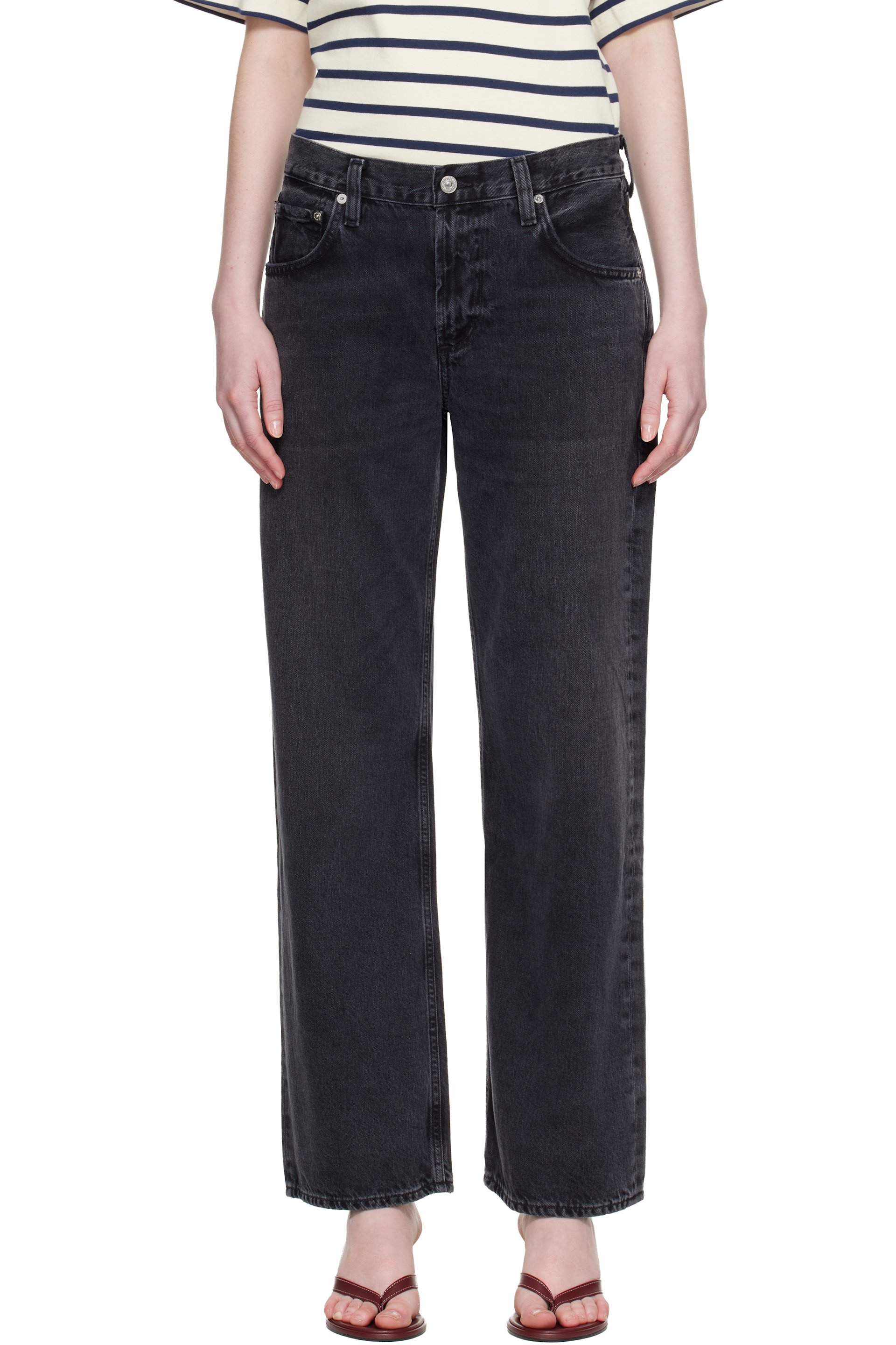 Citizens of Humanity - Black Lindz Easy Straight Jeans