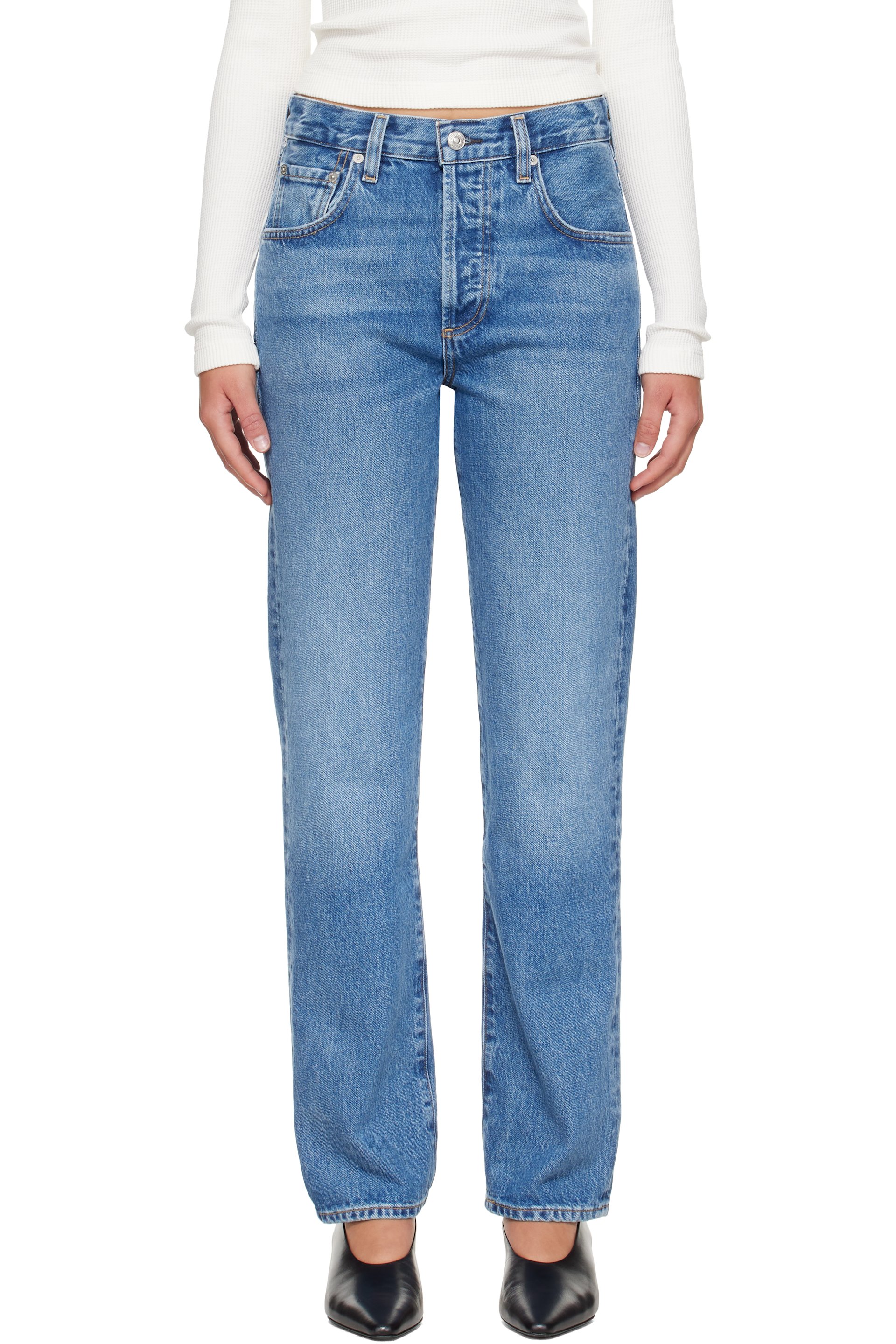 Citizens of Humanity - Blue 90s High Rise Straight Jeans