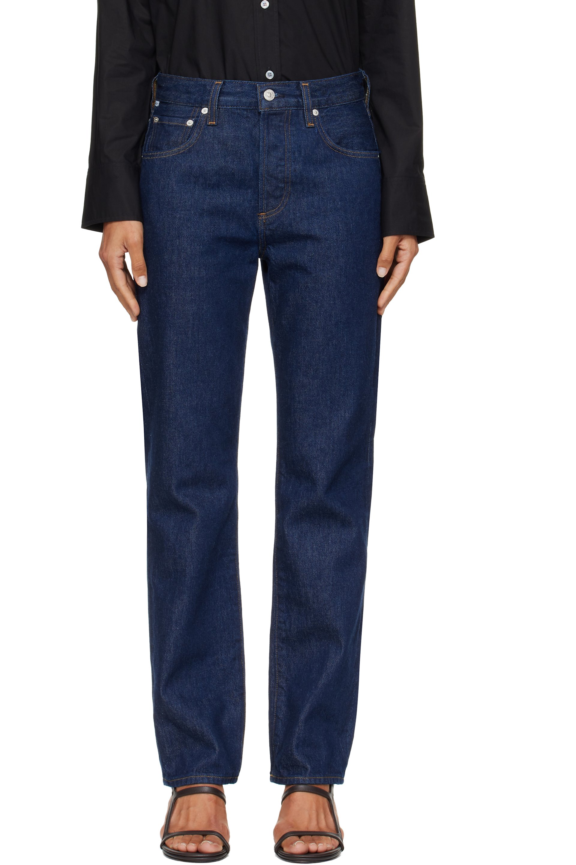 Citizens of Humanity - Navy 90s High Rise Straight Jeans