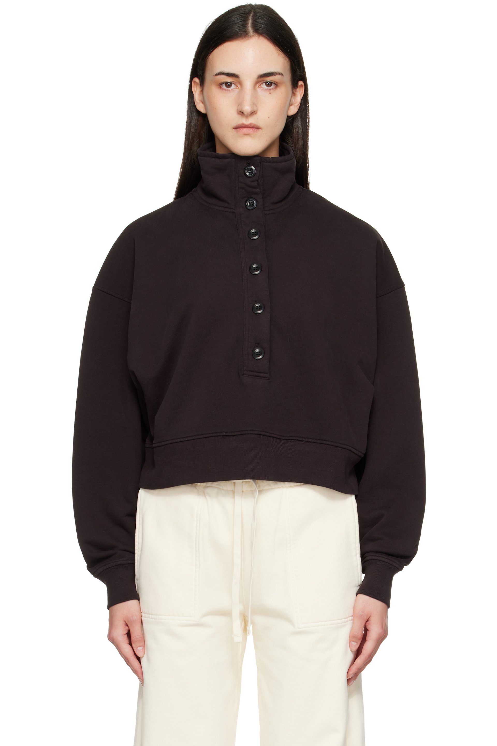 Citizens of Humanity - Brown Mirelle Funnel Neck Polo