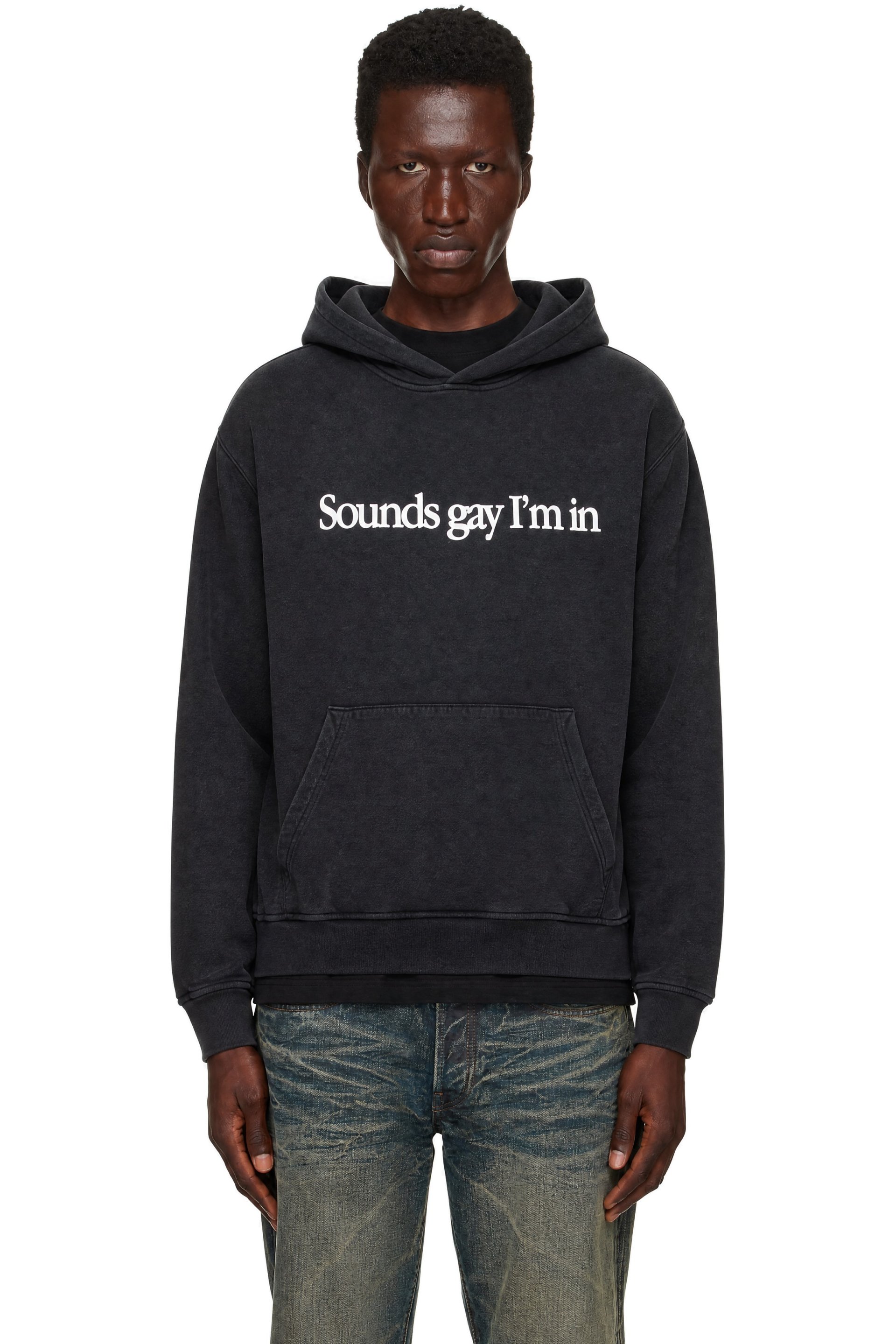 Carne Bollente - SSENSE Exclusive Black 'Sounds Gay' Hoodie