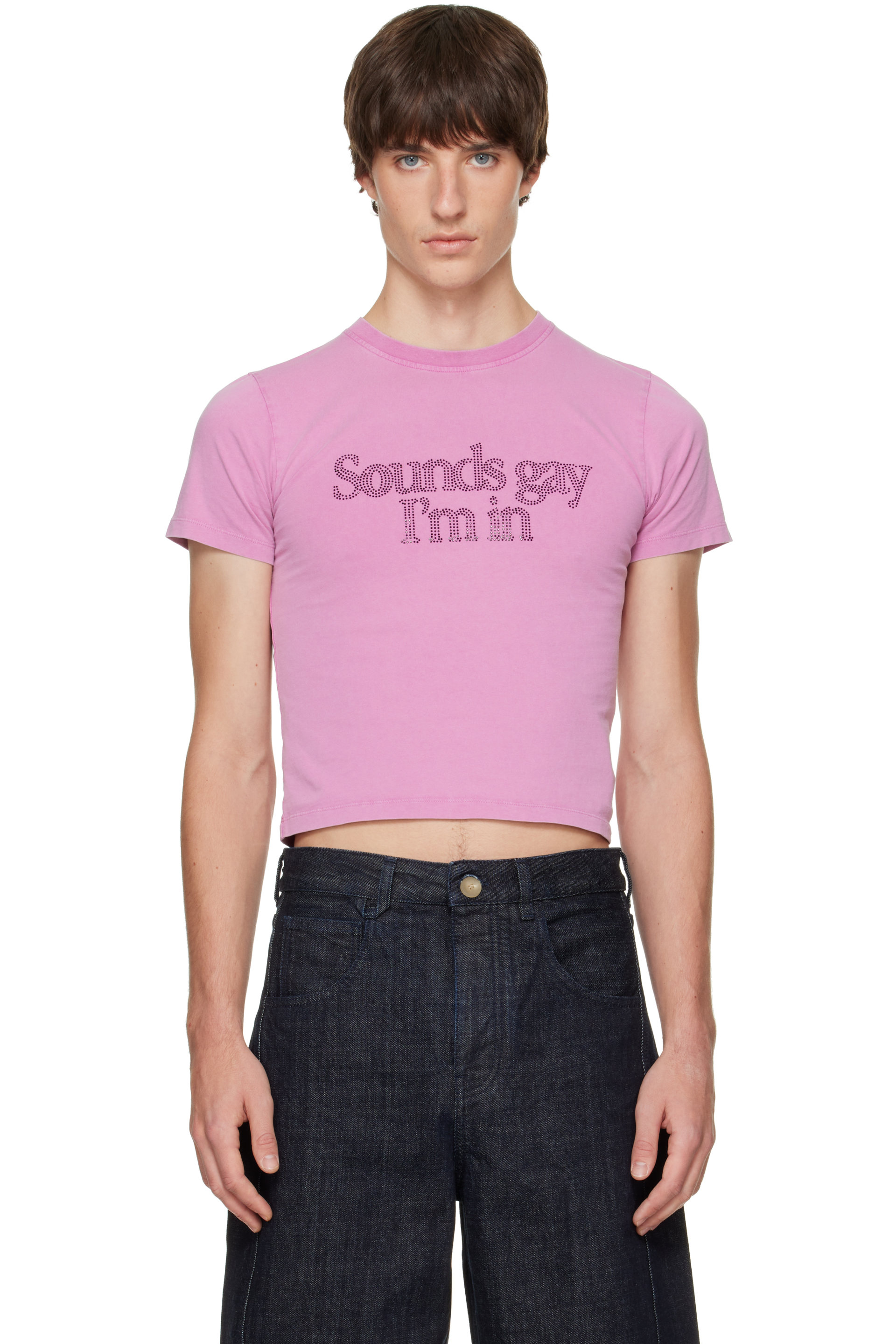 Carne Bollente - Pink 'Sounds Gay, I'm In Baby!' T-shirt