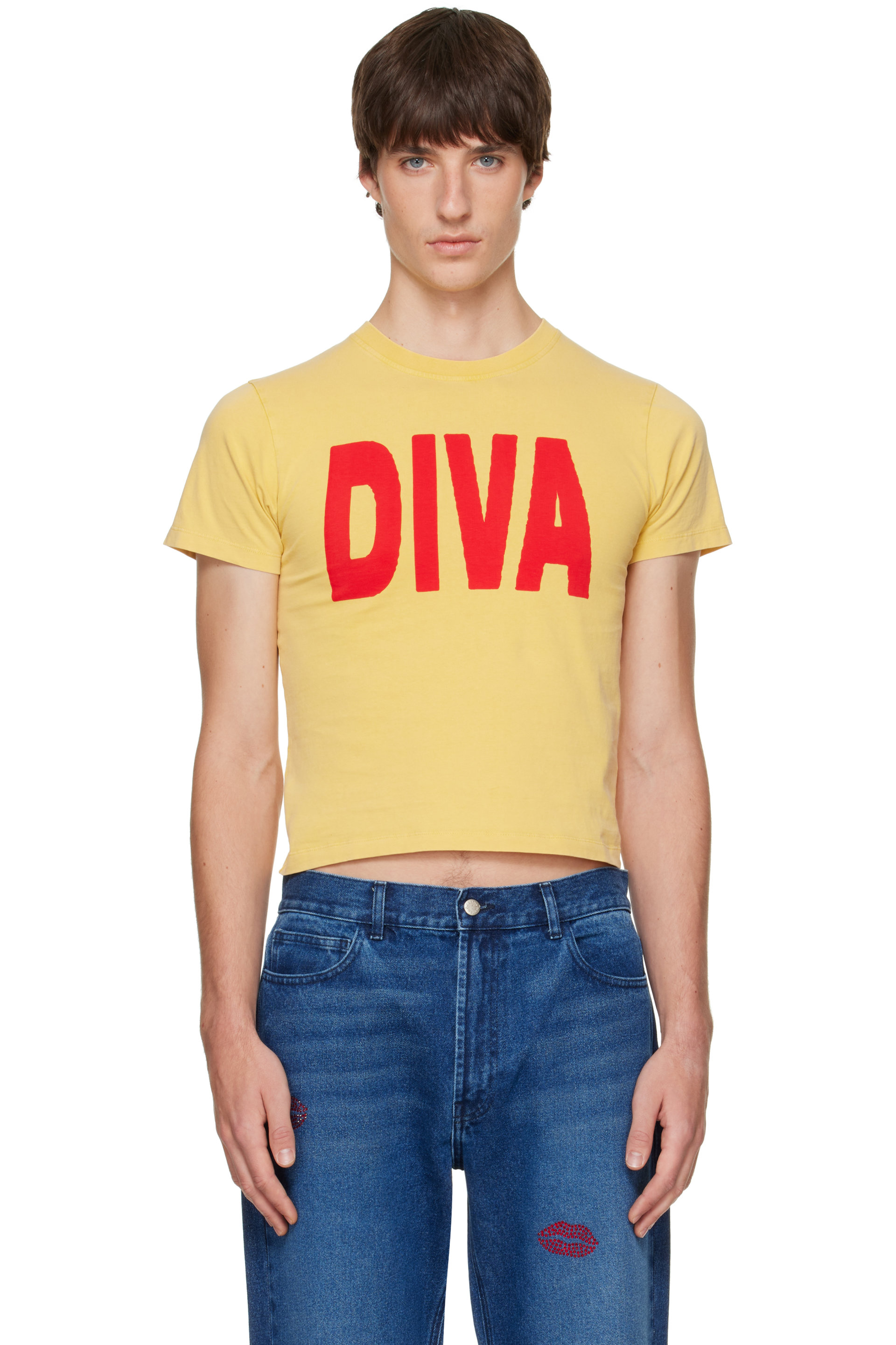 Carne Bollente - T-shirt 'Diva' jaune
