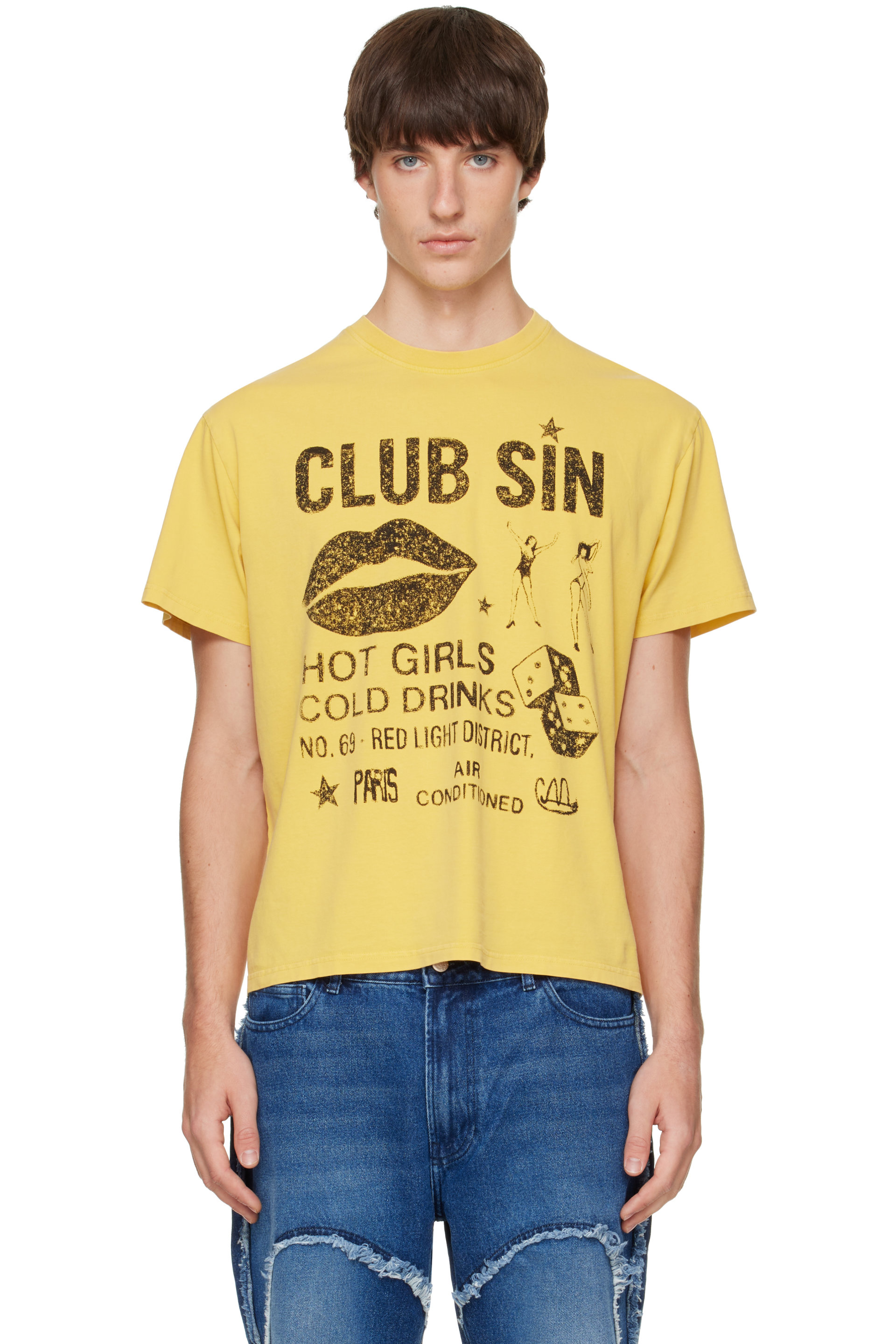 Carne Bollente - Yellow 'Club Sin' T-shirt