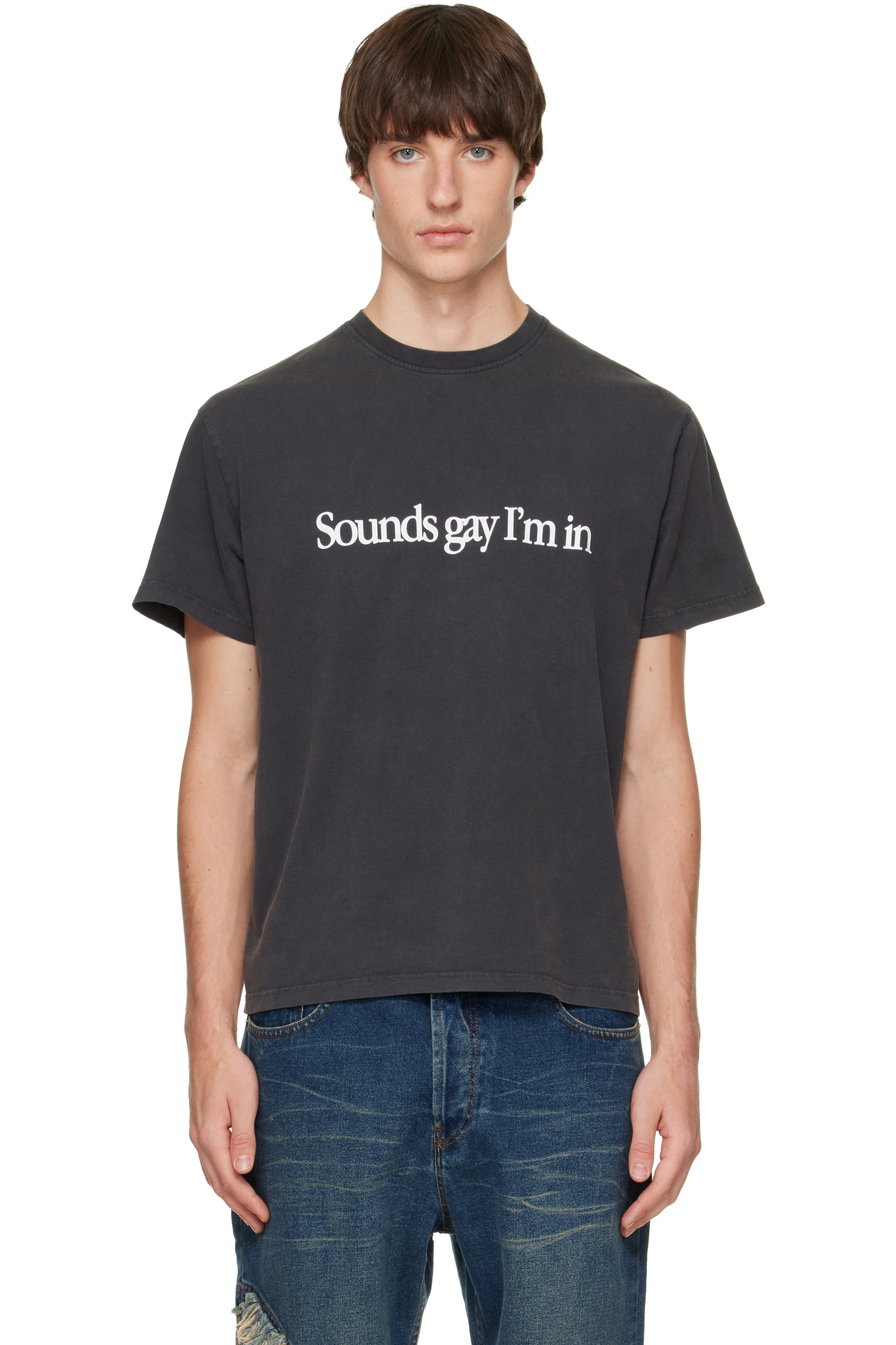 Carne Bollente - SSENSE Exclusive Gray Simply Sounds Gay T-shirt