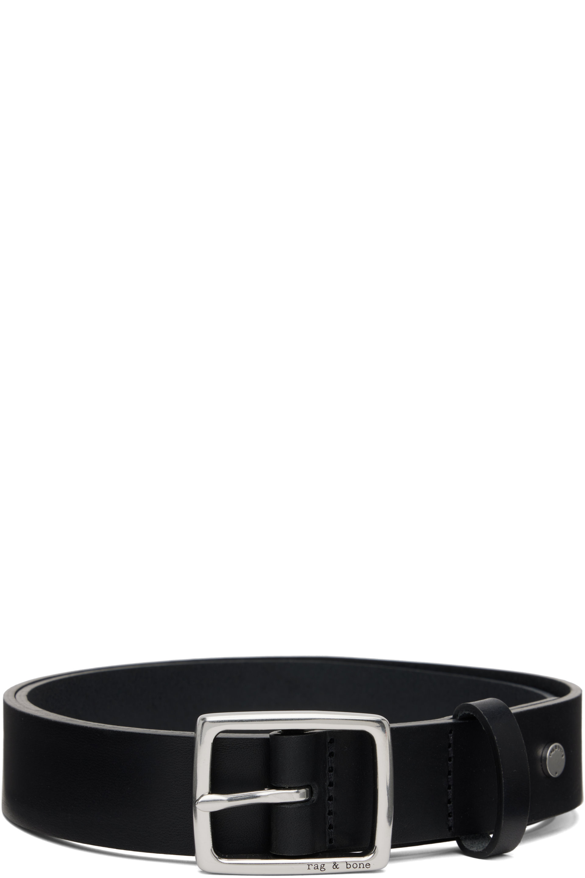 rag & bone - Ceinture boyfriend noire en cuir