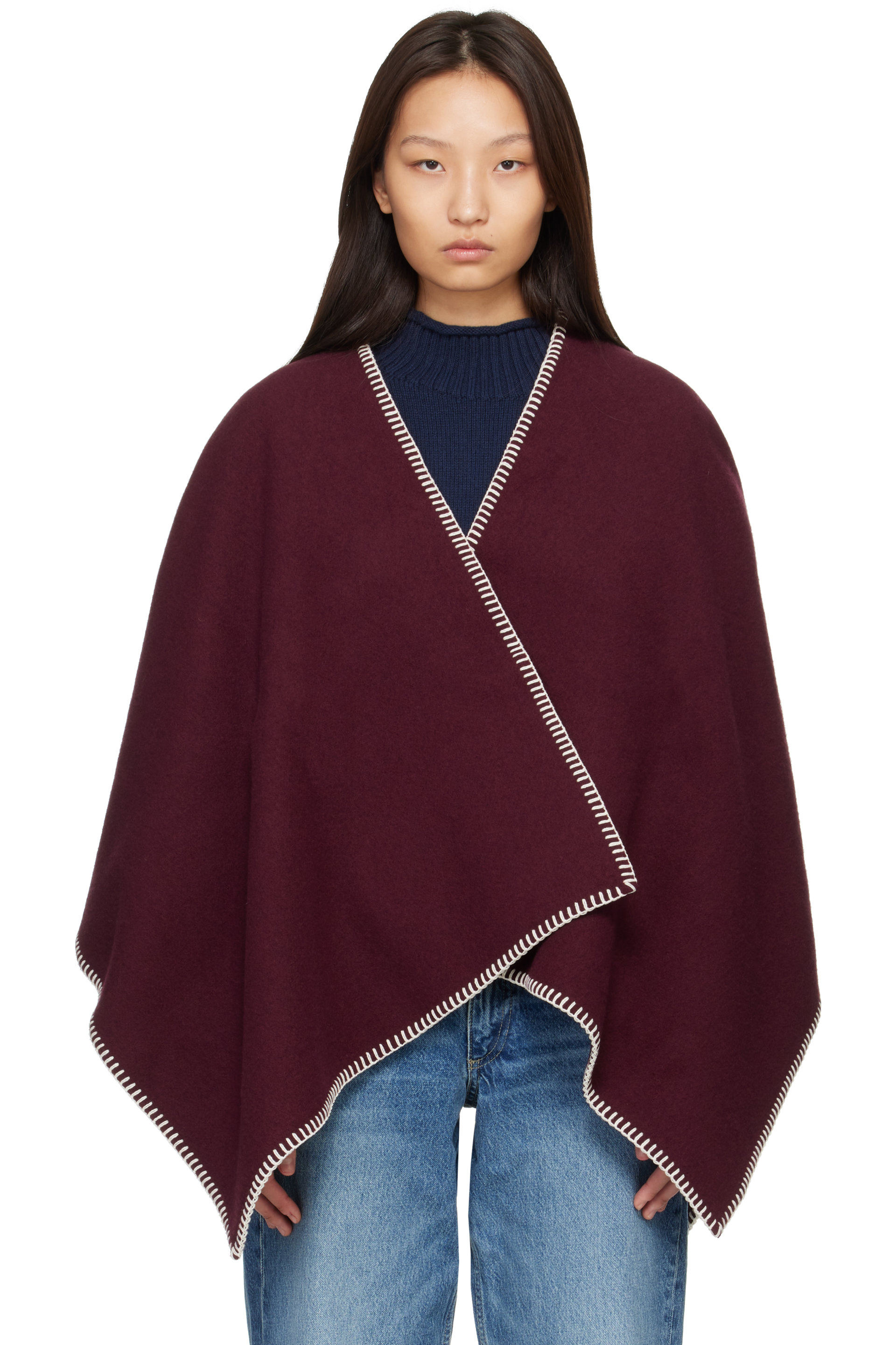 rag & bone - Burgudny Ingrid Shawl