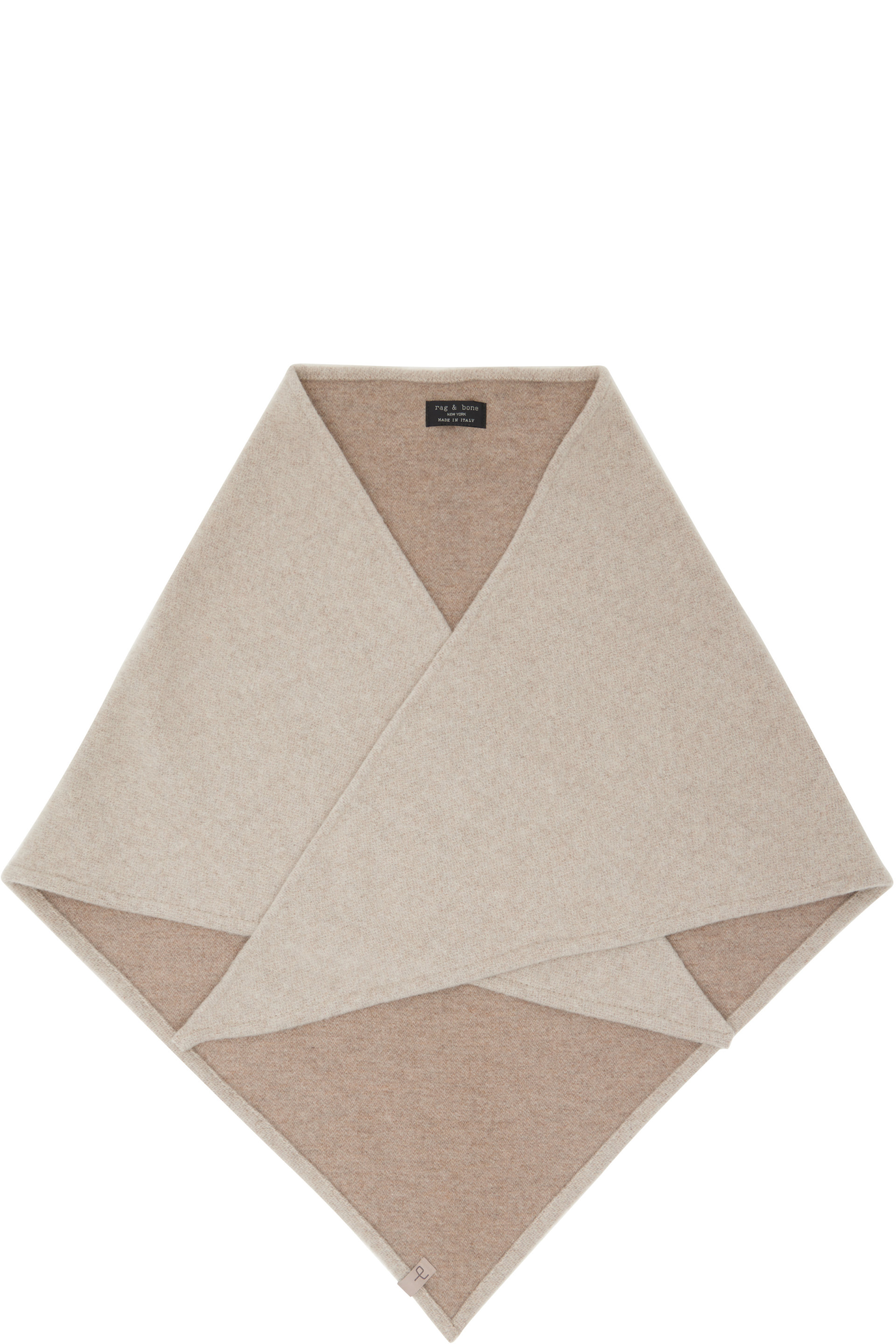 rag & bone - Châle triangulaire réversible Kristie taupe