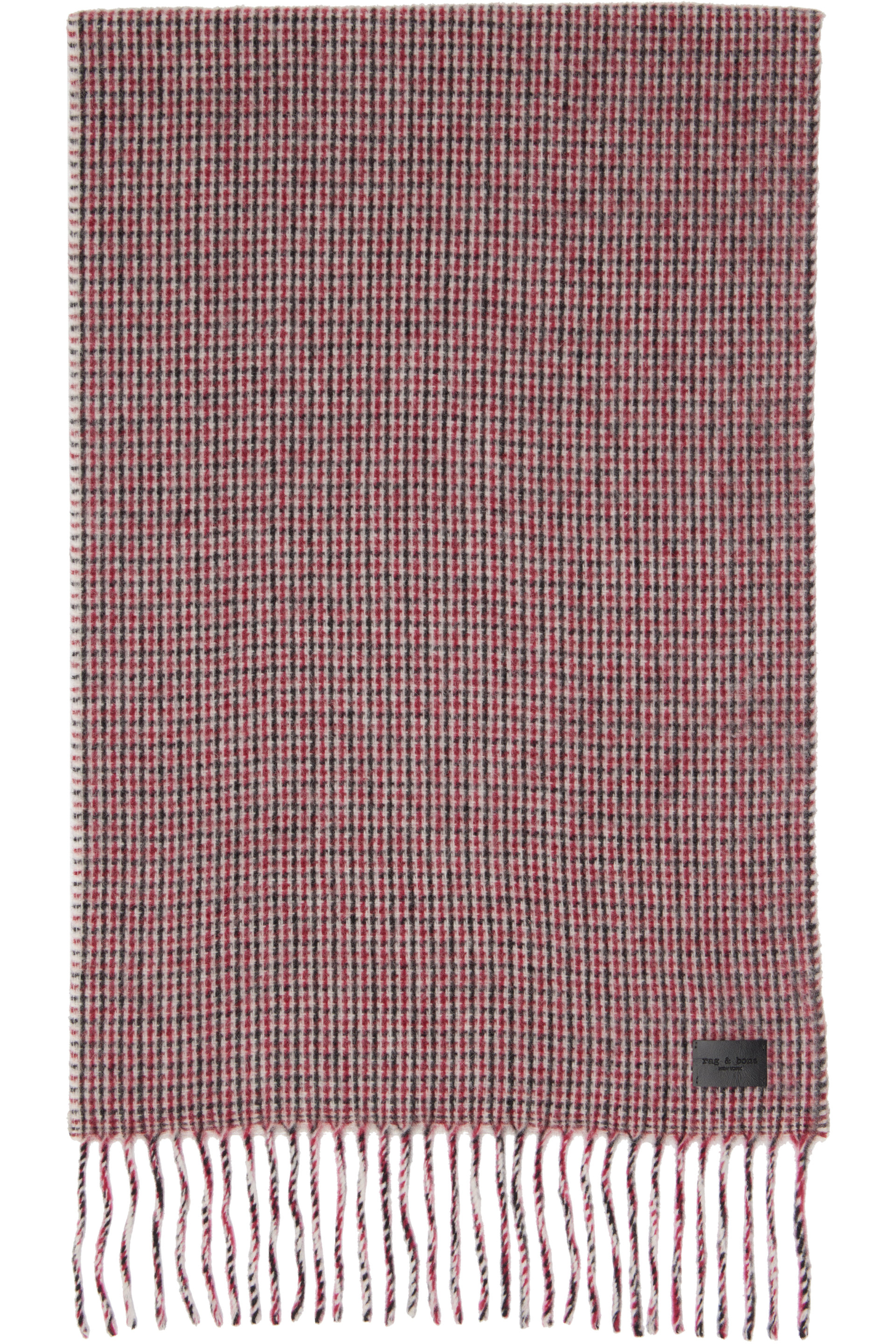 rag & bone - Écharpe Ari rouge et noir à carreaux