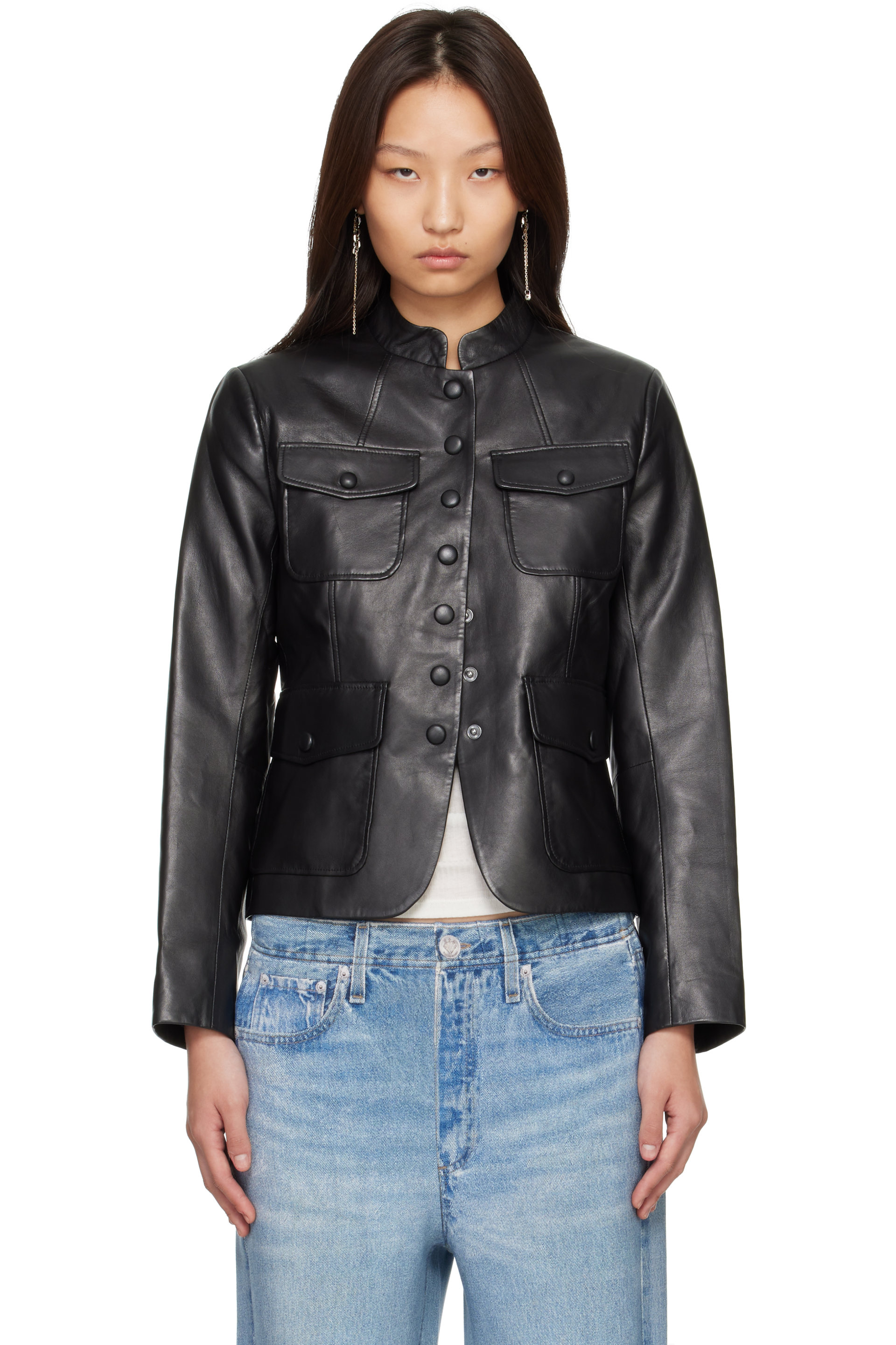 rag & bone - Black Mercer Leather Blazer