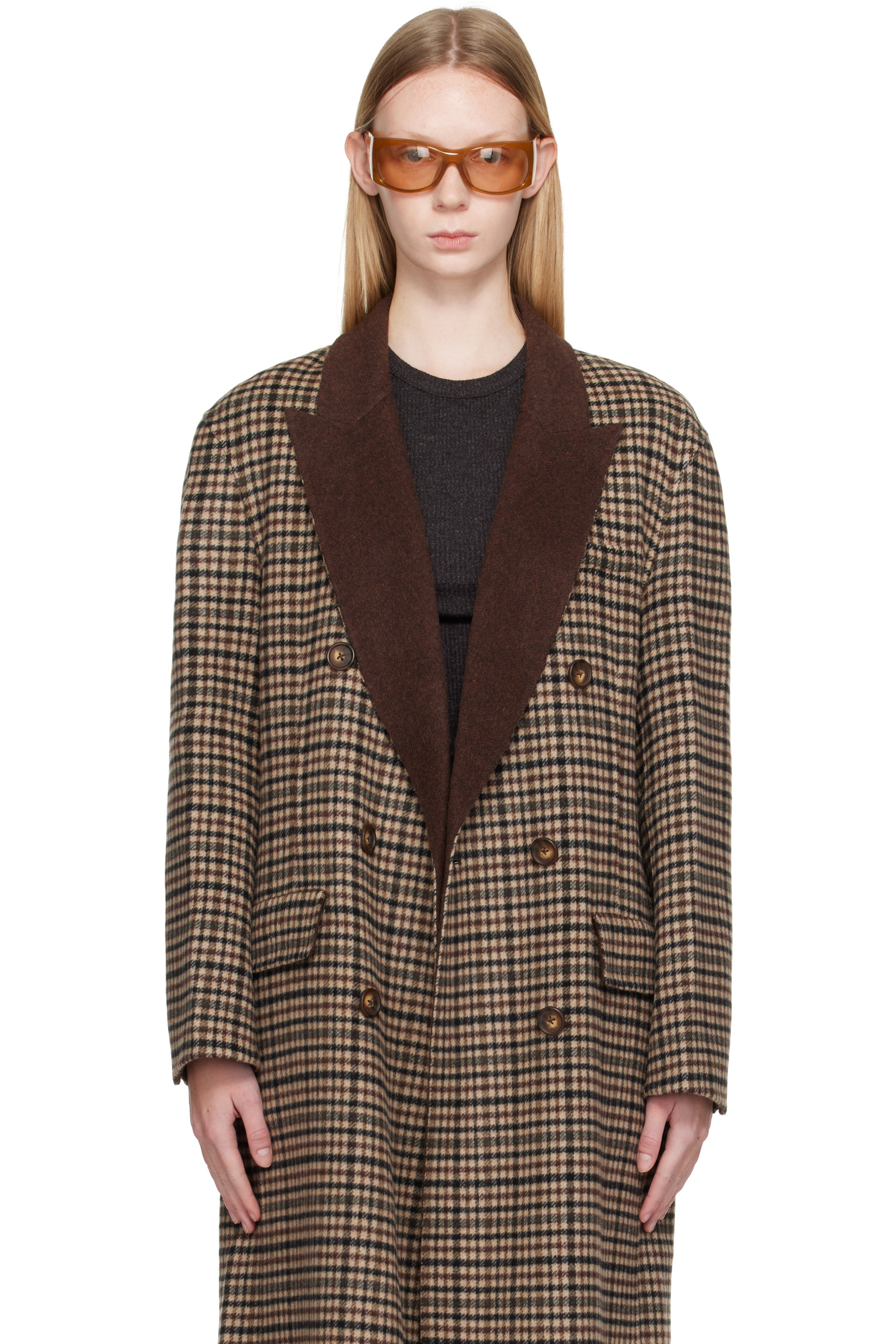 rag & bone - Brown Vasso Double-Face Plaid Coat