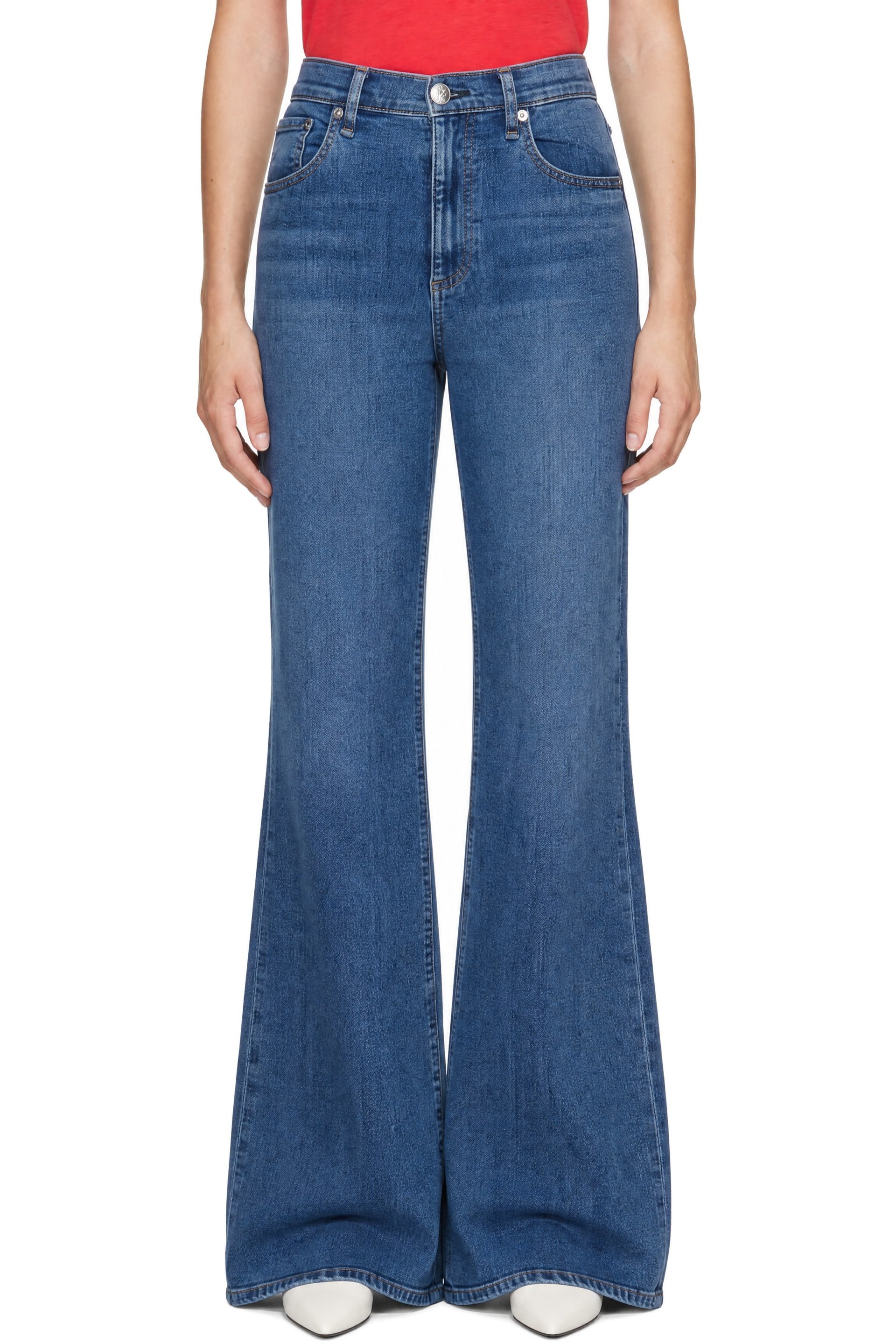 rag & bone - Blue Flexi Andi Full Wide Jeans