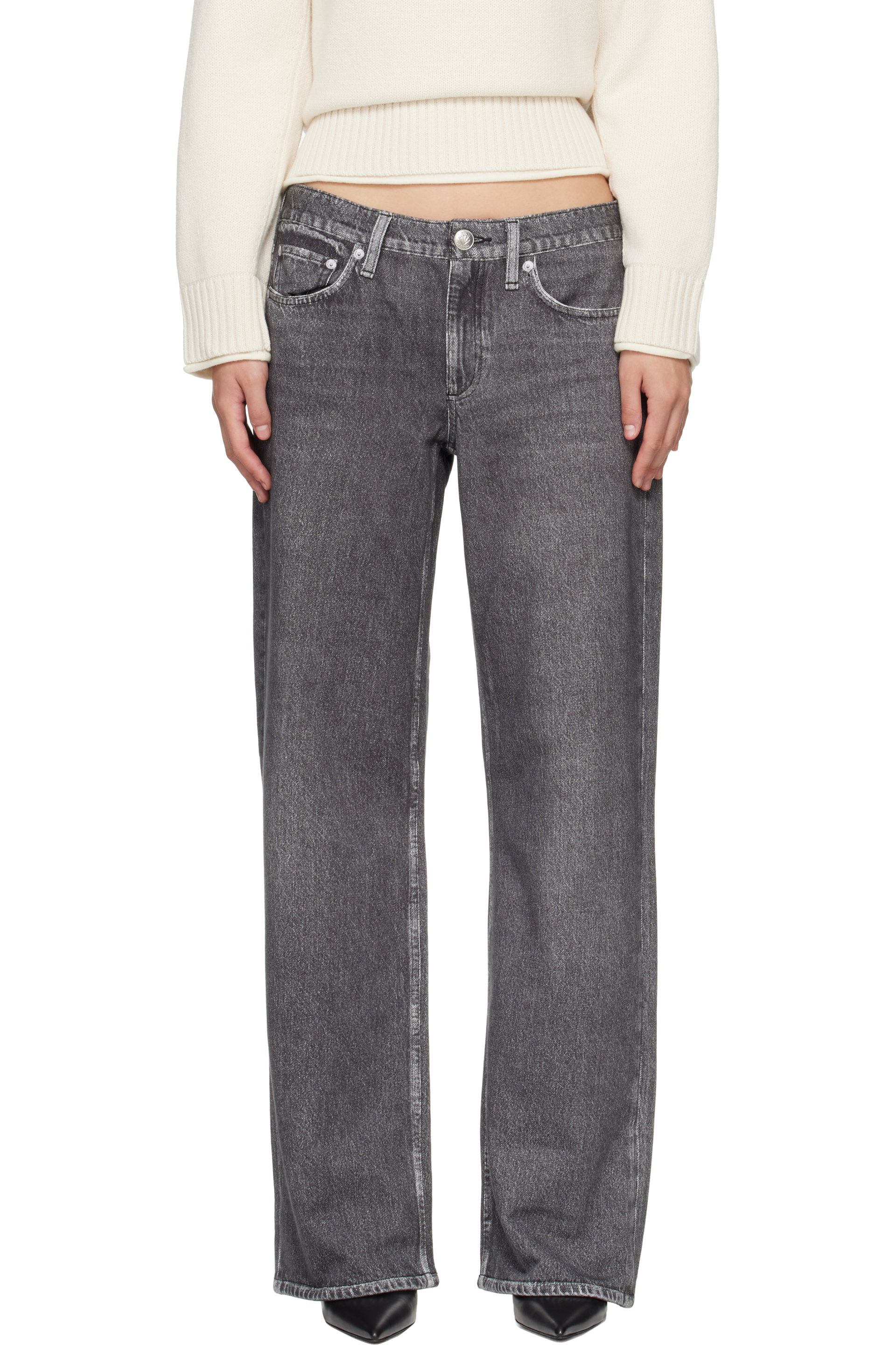 rag & bone - Gray Miramar Cam Relaxed Straight Trousers