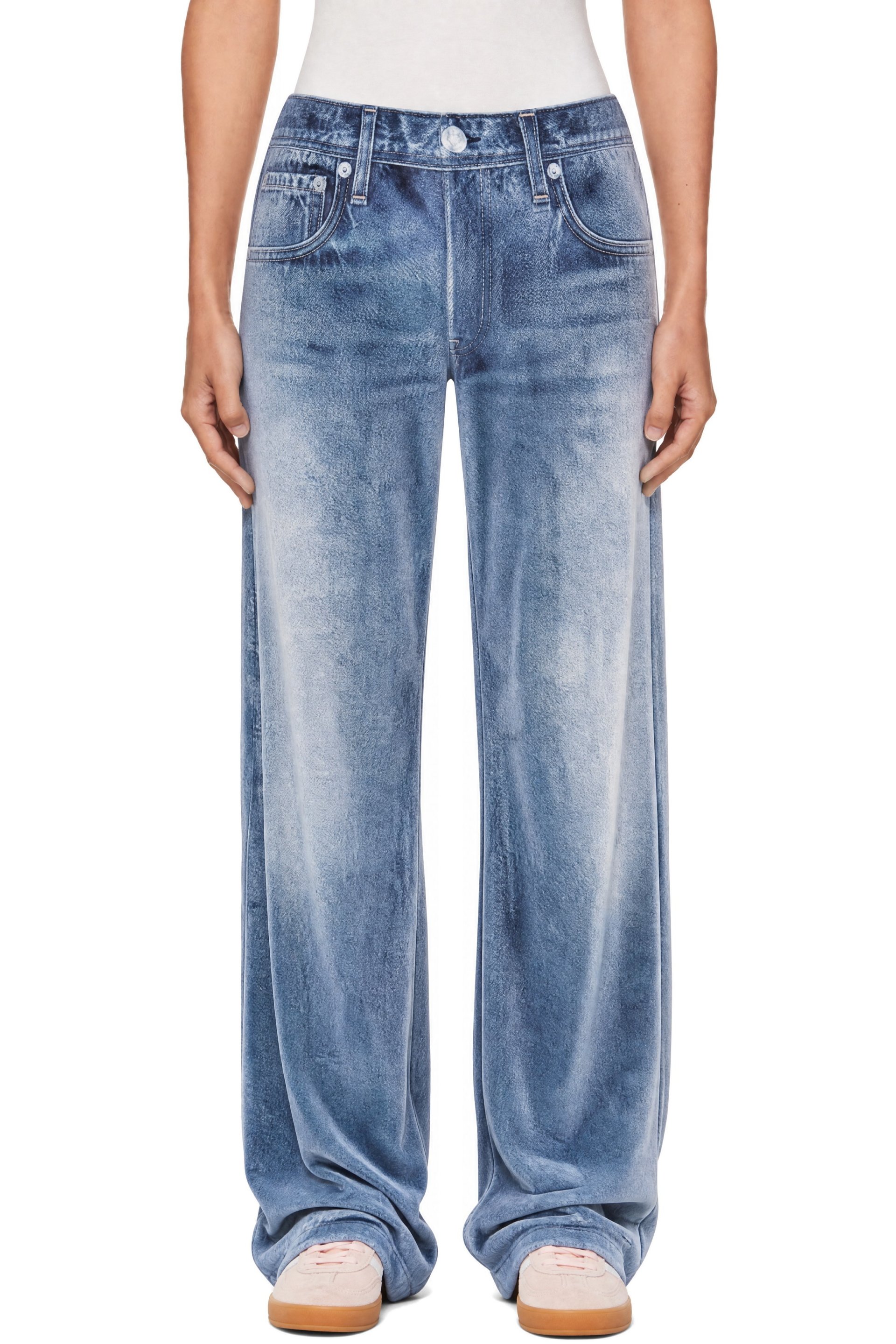 rag & bone - Blue Miramar Wide-Leg Trousers