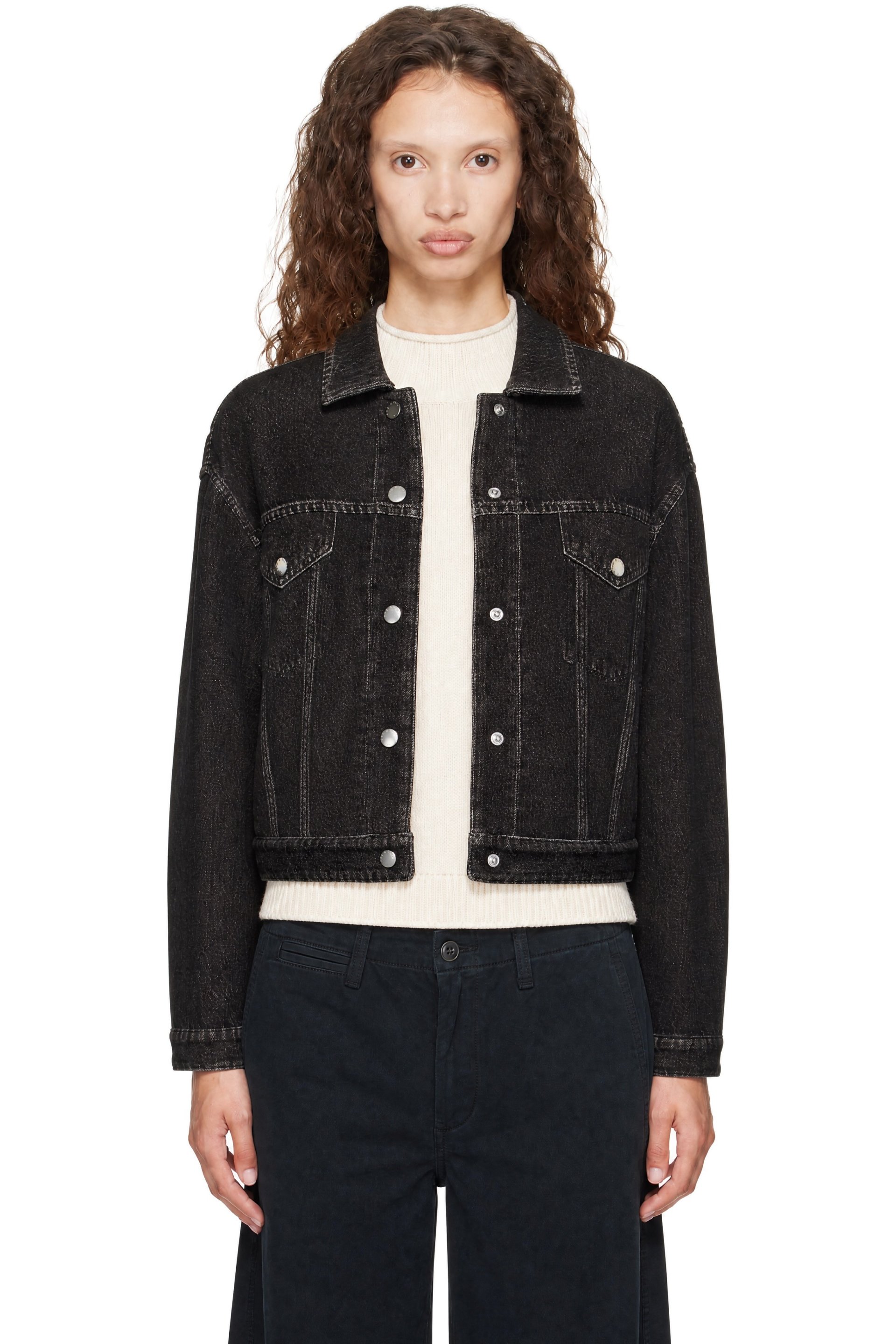 rag & bone - Black rb Miramar Mallow Trucker Jacket