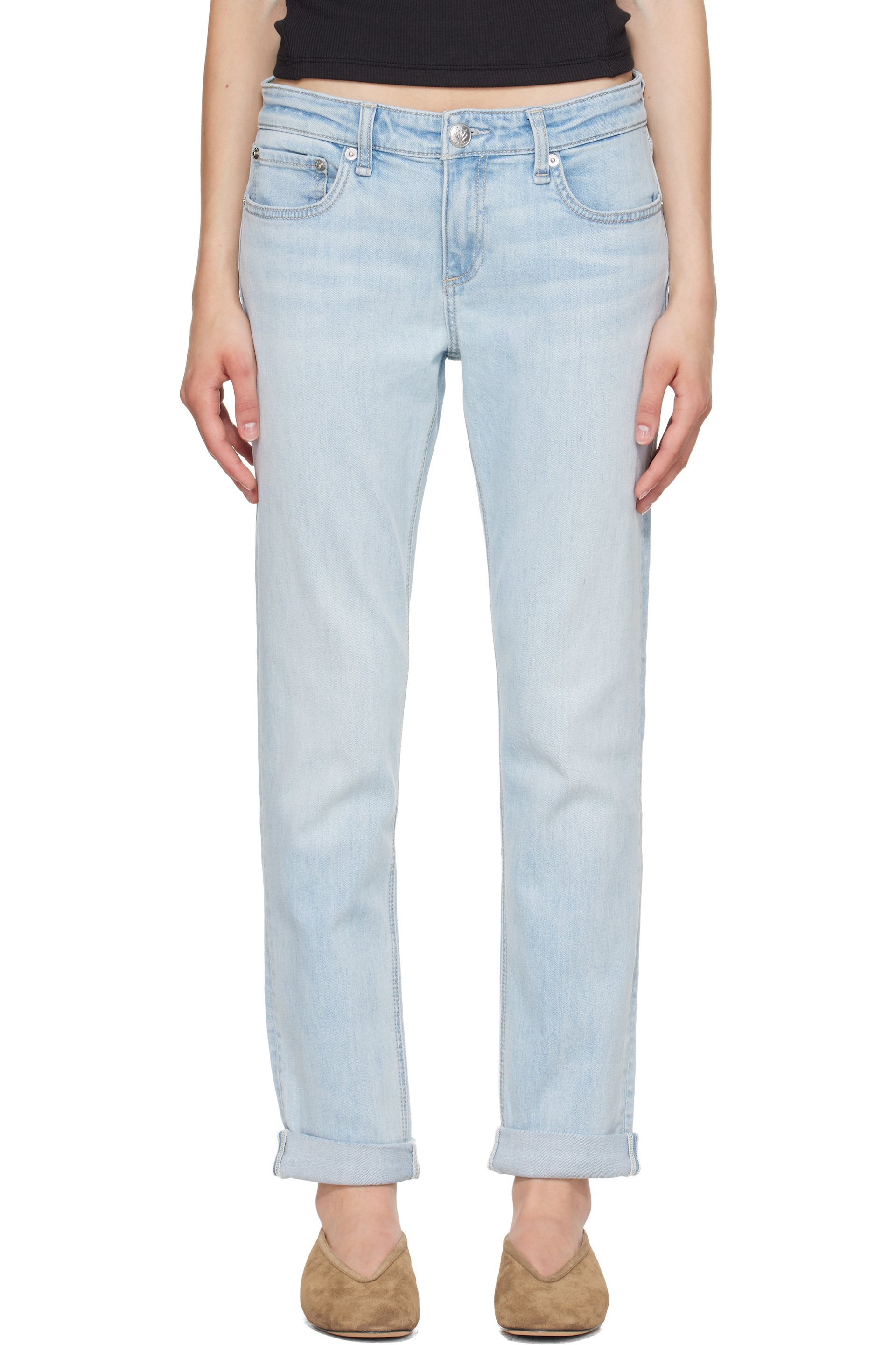 rag & bone - Jean boyfriend ajusté Dre bleu
