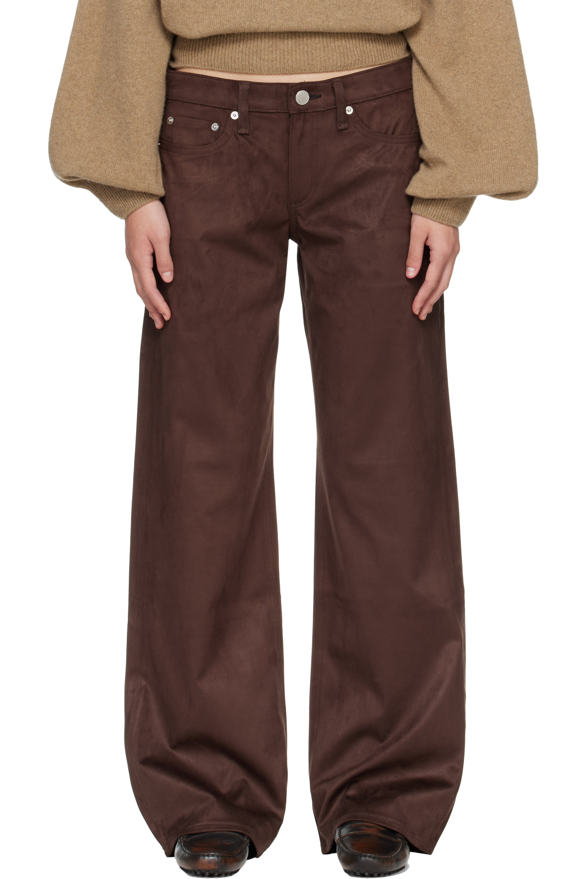 rag & bone - Brown Cam Faux-Suede Trousers