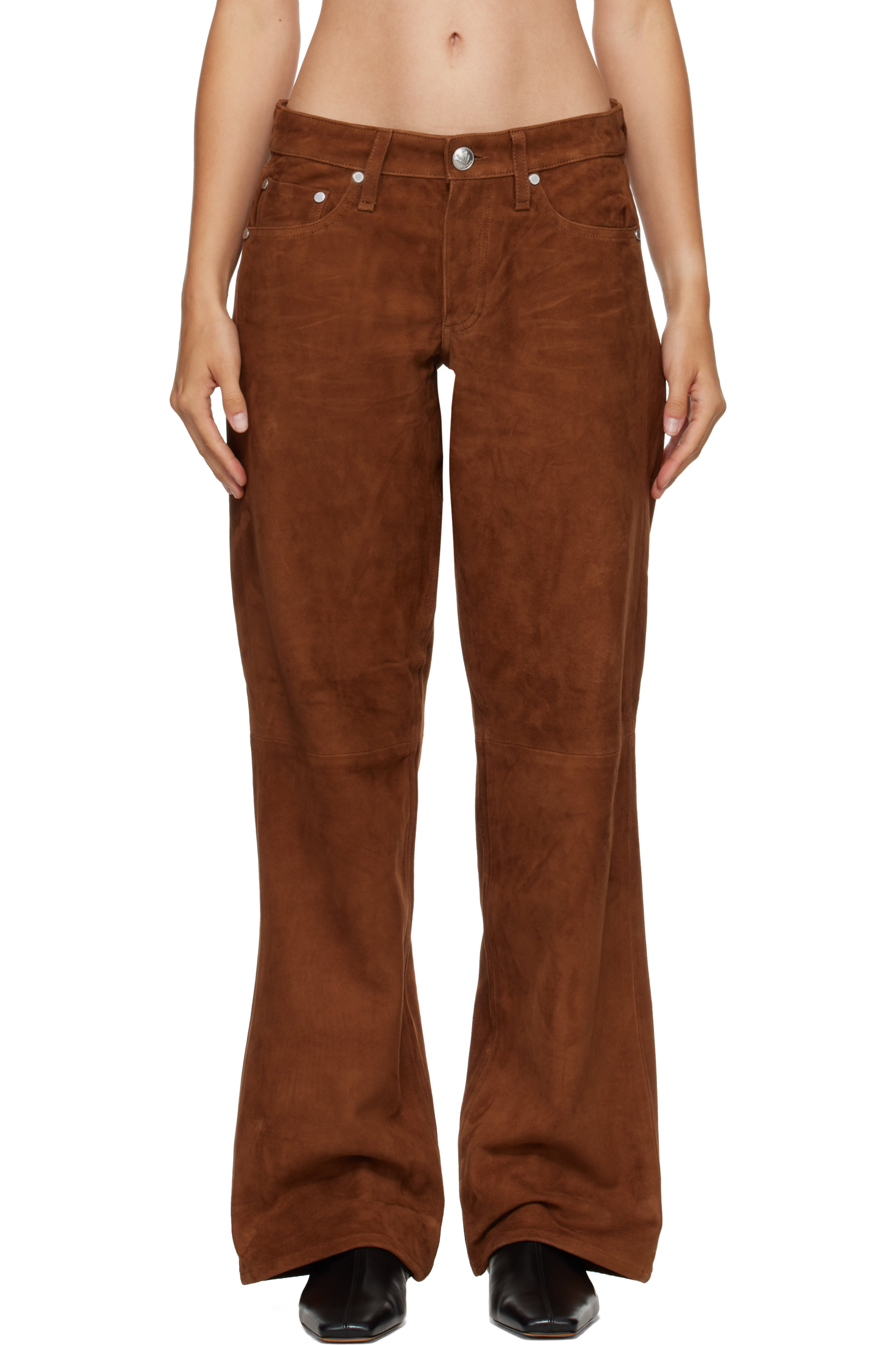 rag & bone - Brown Cam Suede Pants