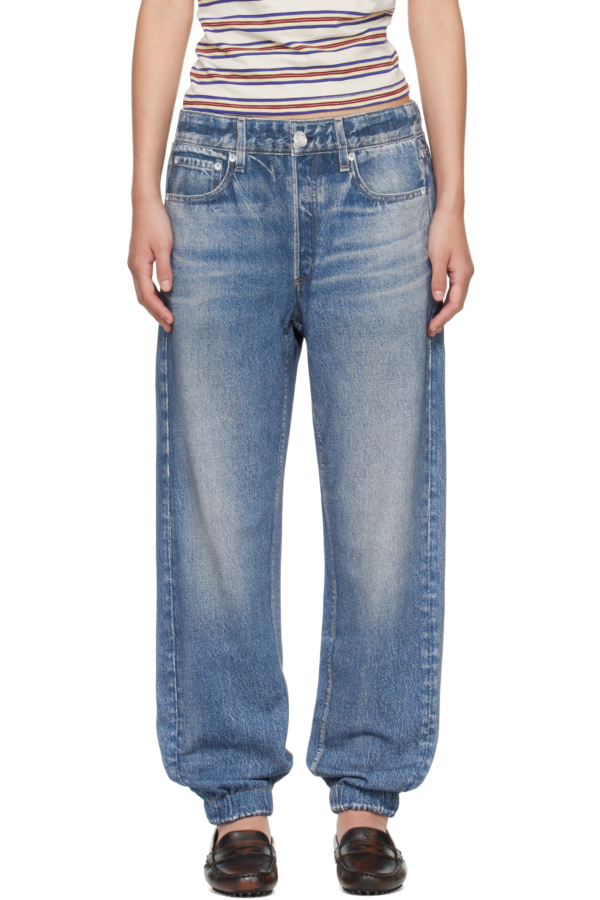 rag & bone - Blue Miramar Terry Jogger Trousers