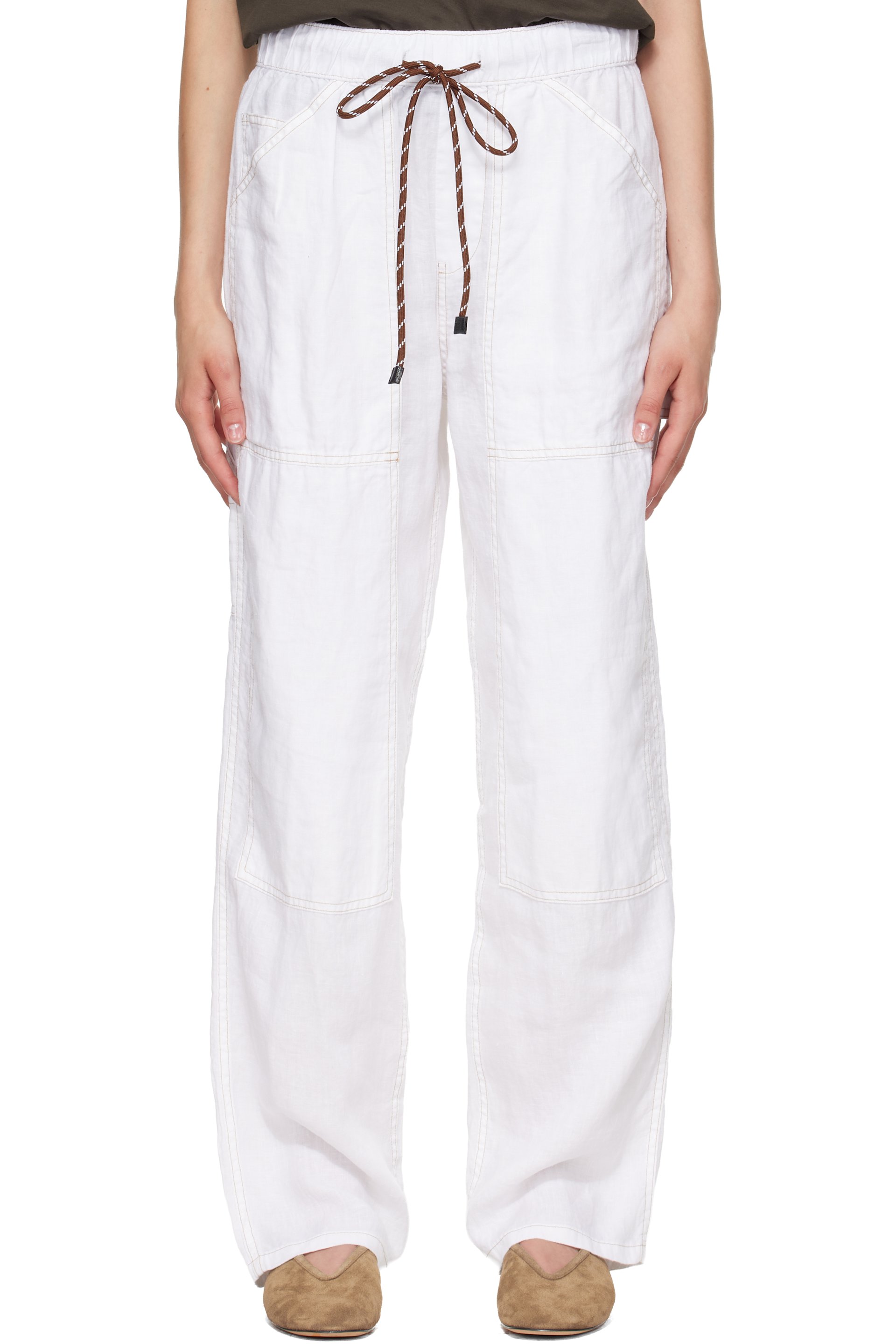 rag & bone - Pantalon Atlas blanc en lin