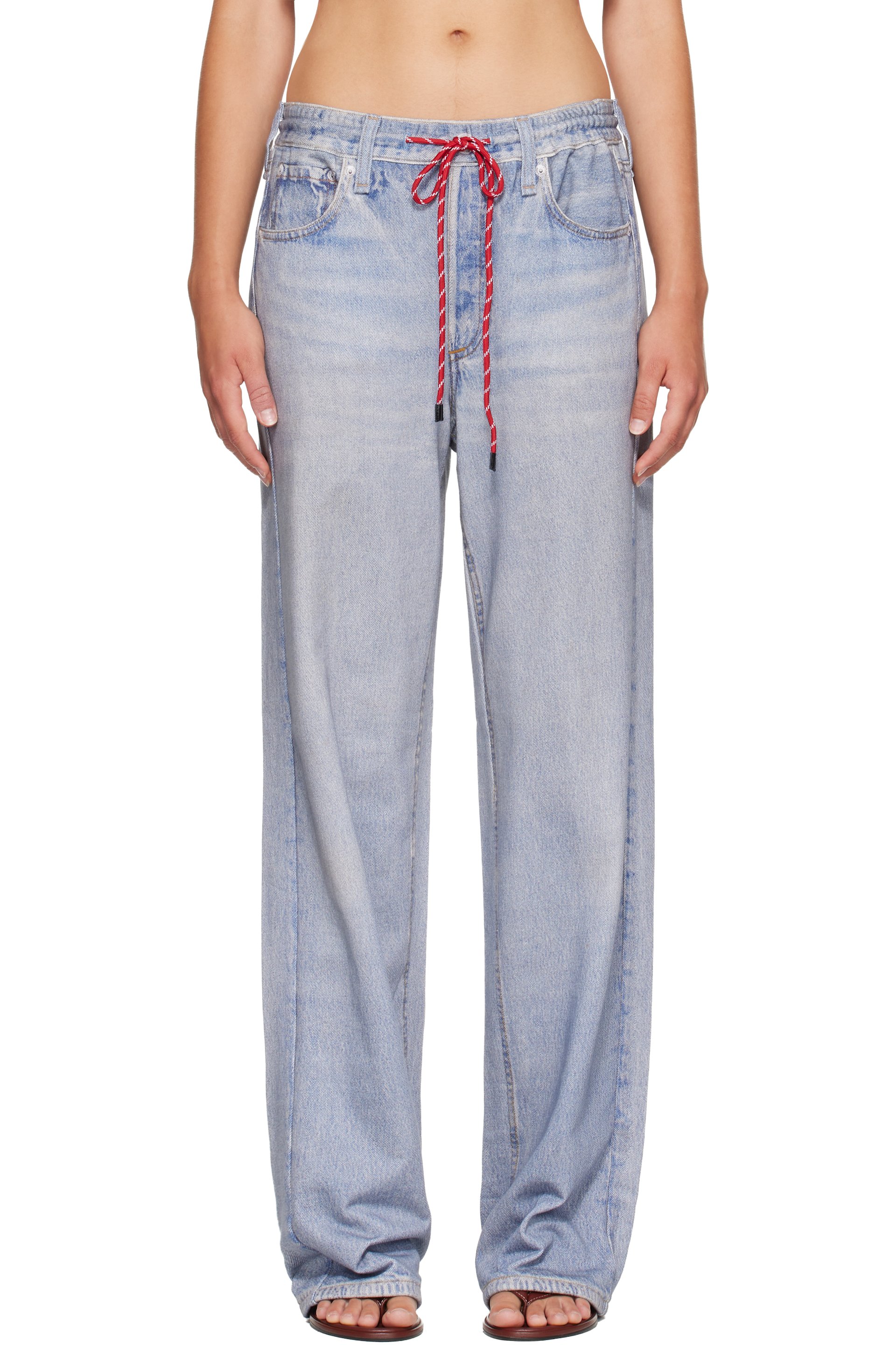 rag & bone - Blue Miramar Drawstring Wide-Leg Trousers