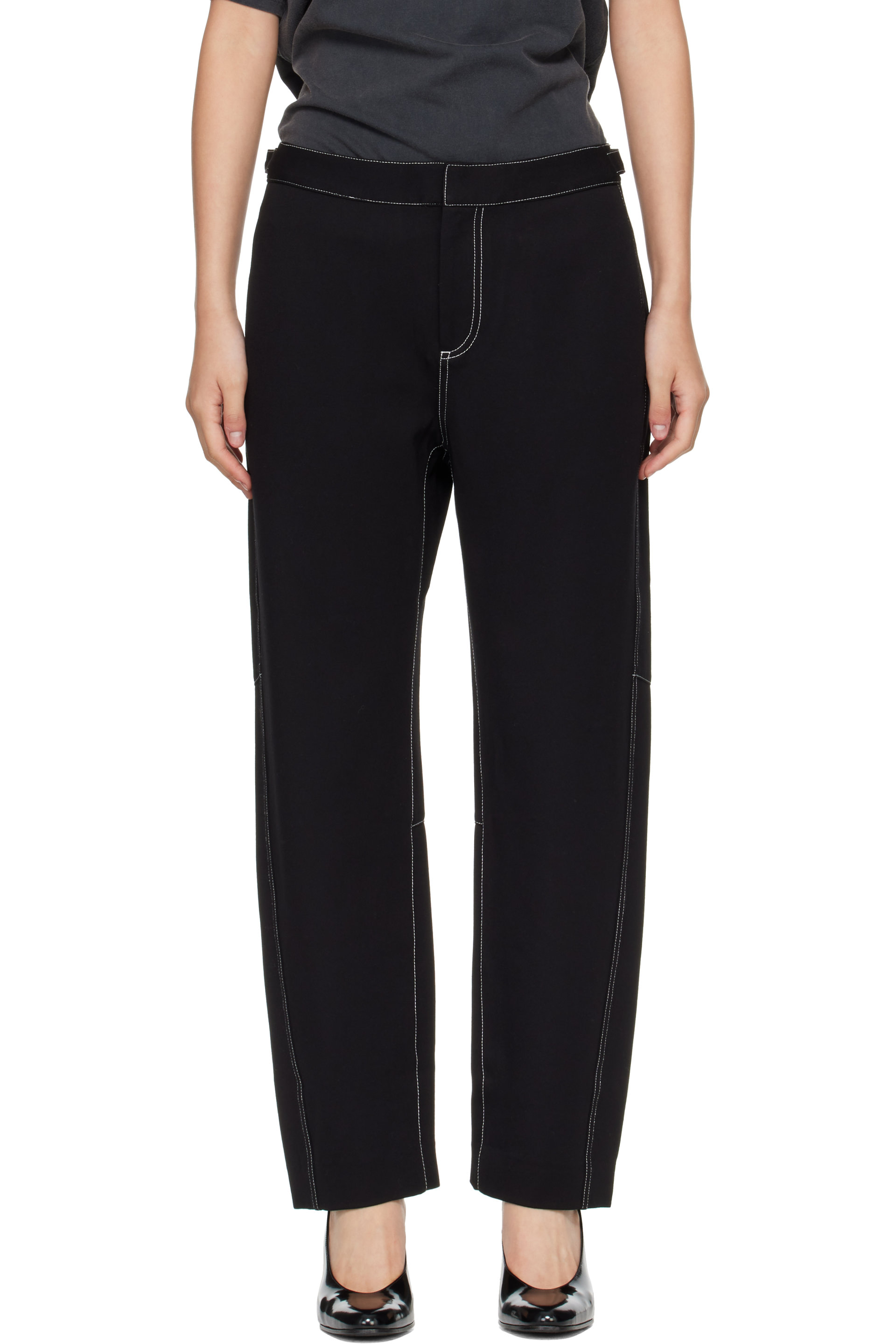 rag & bone - Black Vito Ponte Cropped Trousers