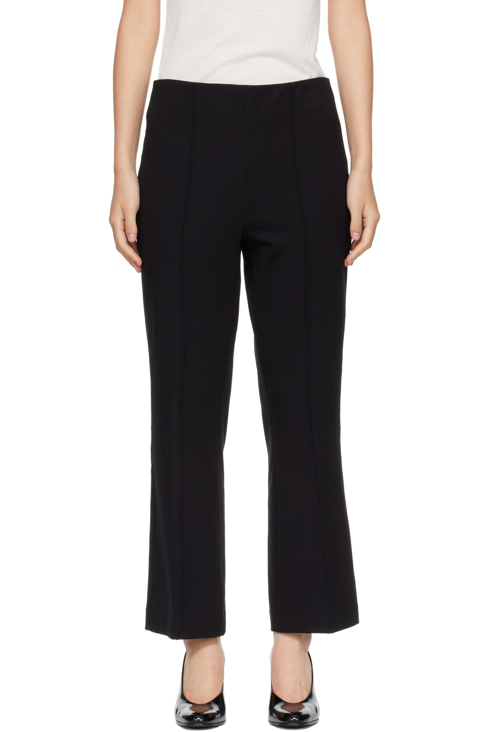 rag & bone - Black Irina Ponte Kick Flare Trousers