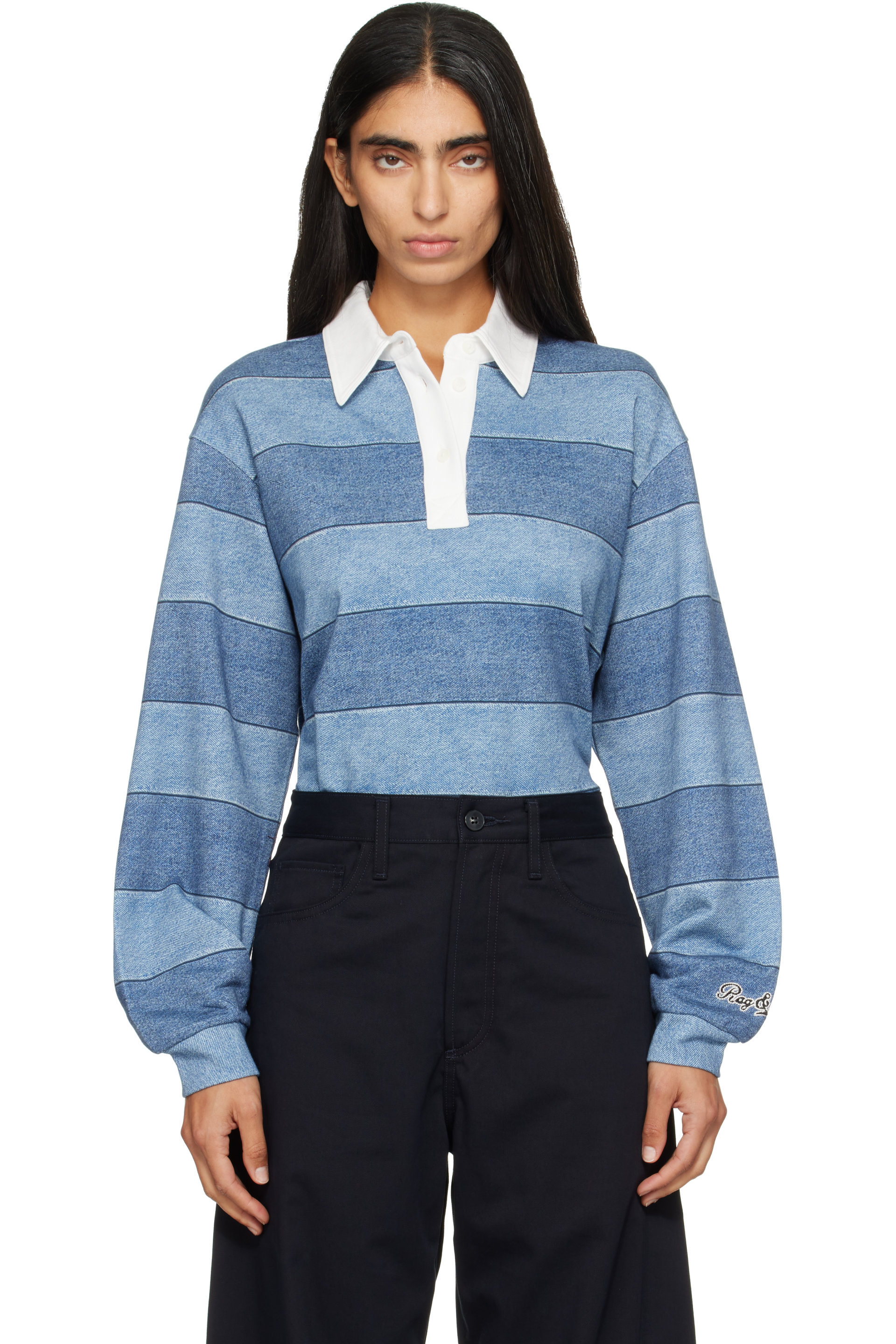 rag & bone - Blue rb Miramar Rugby Polo