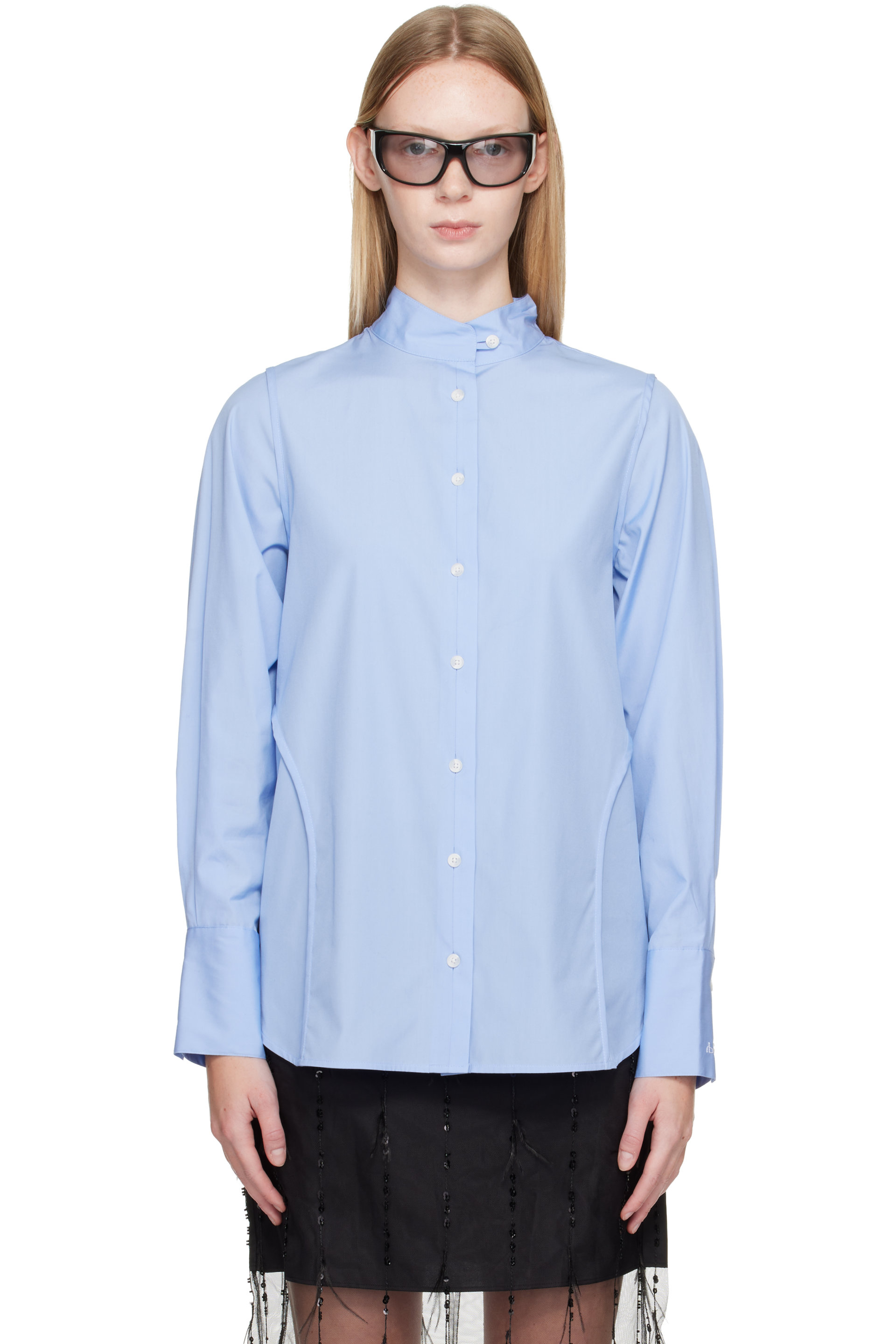 rag & bone - Blue Vala Poplin Shirt