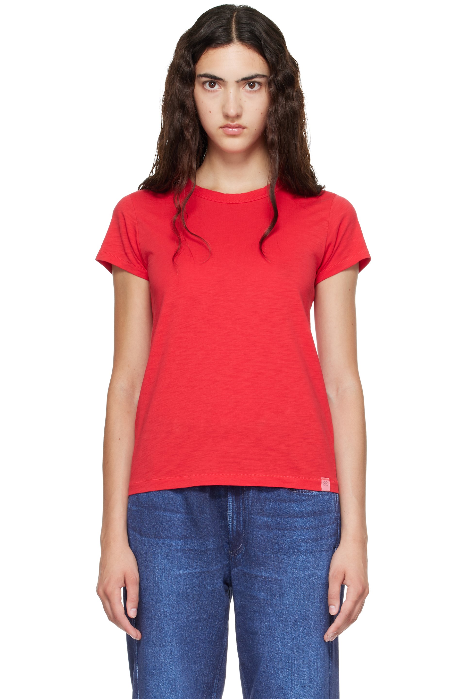 rag & bone - Red 'The Slub' T-shirt