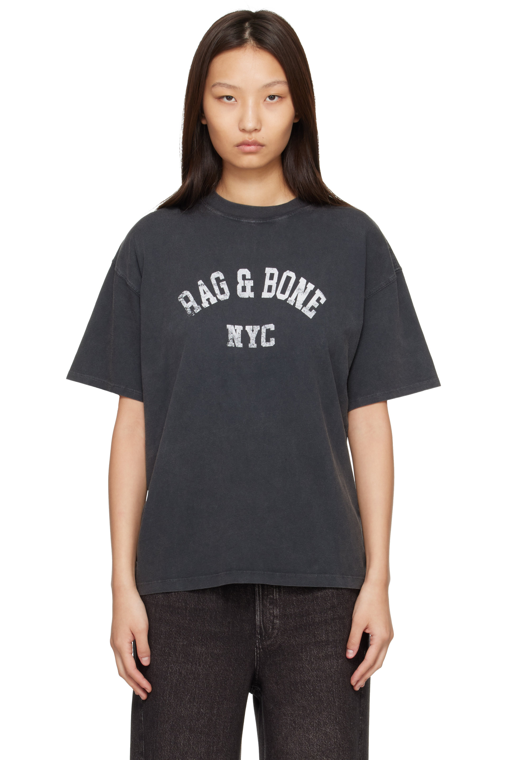 rag & bone - Black Alex University T-Shirt