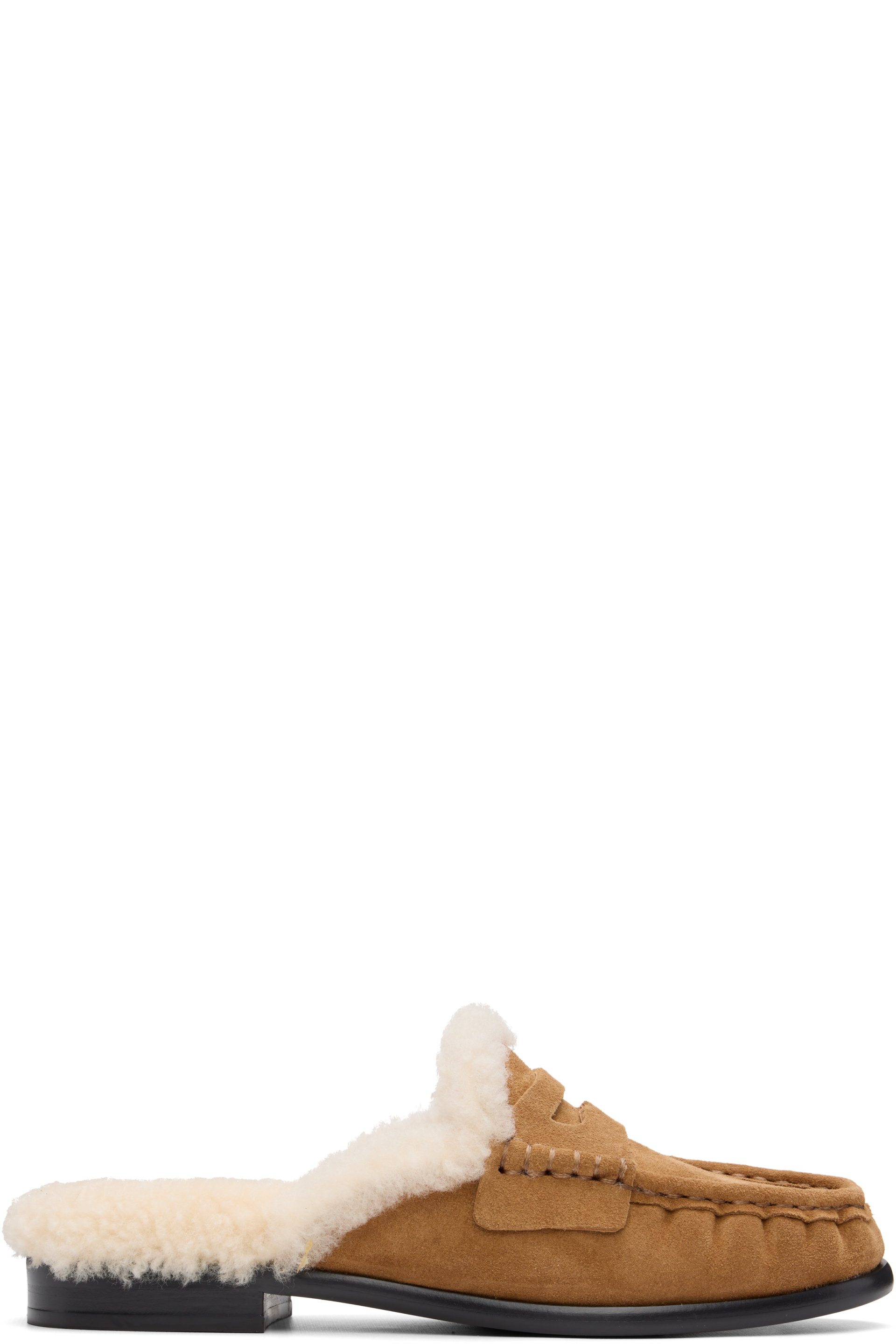rag & bone - Tan Carter Mule Shearling Slip-on Loafers