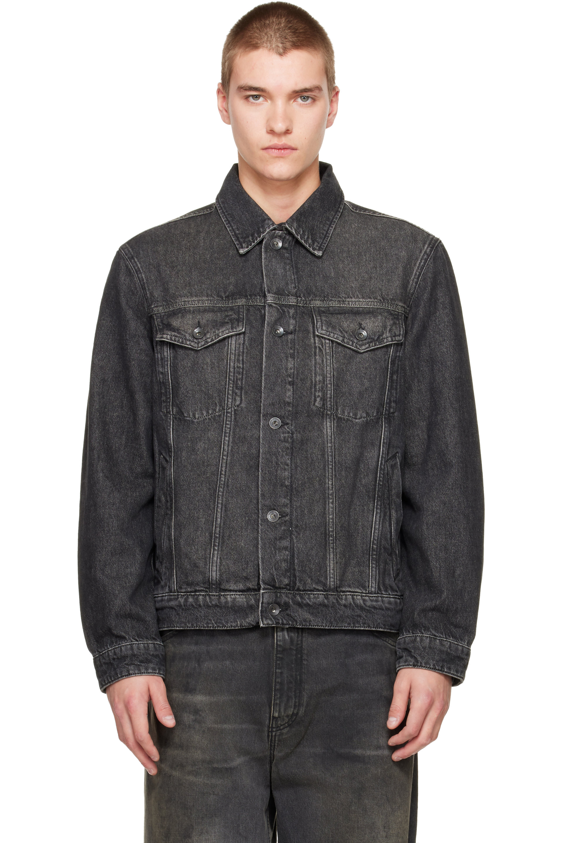 rag & bone - Black rb 3 Trucker Denim Jacket