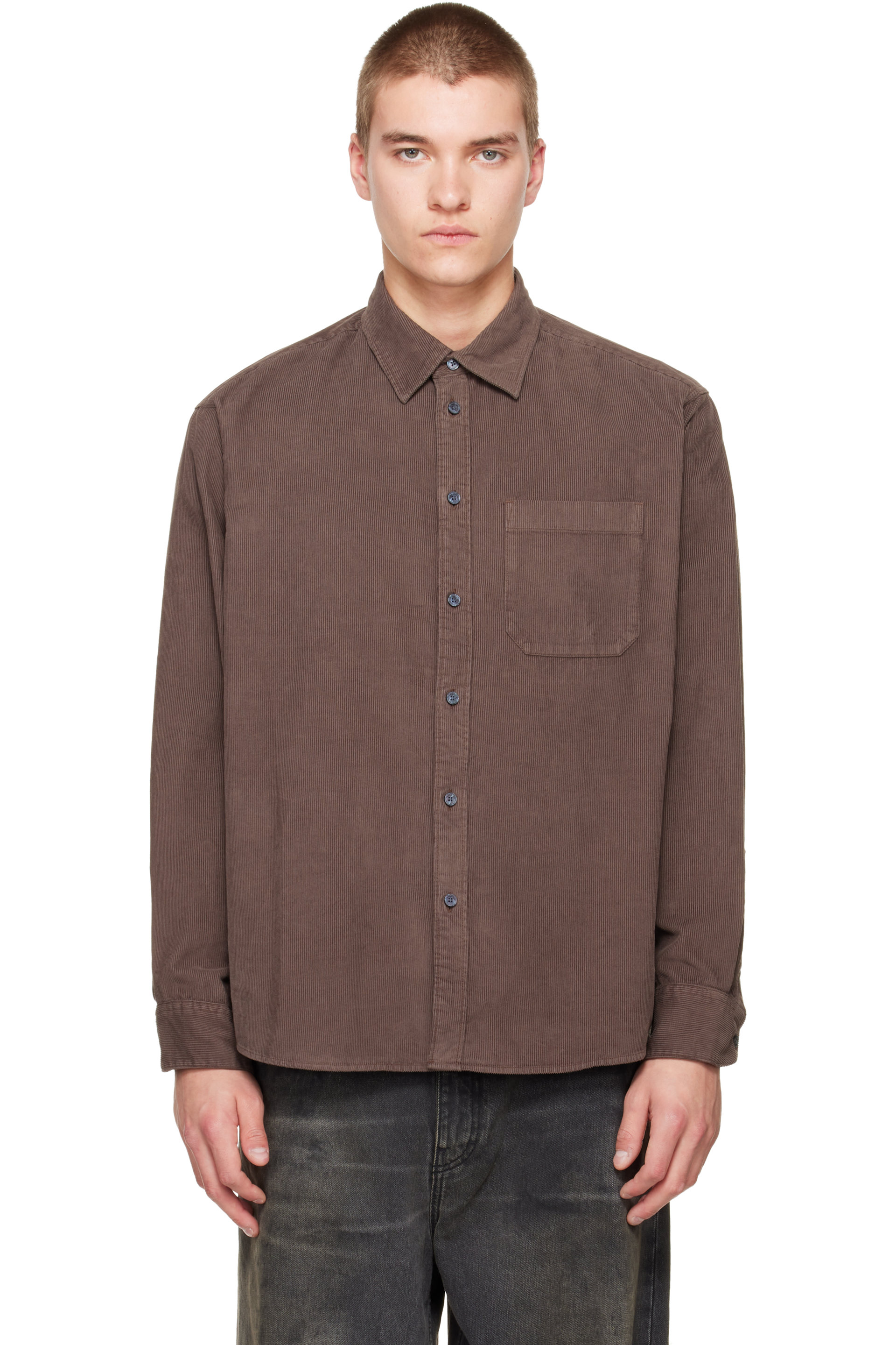 rag & bone - Brown rb Relaxed Corduroy Shirt