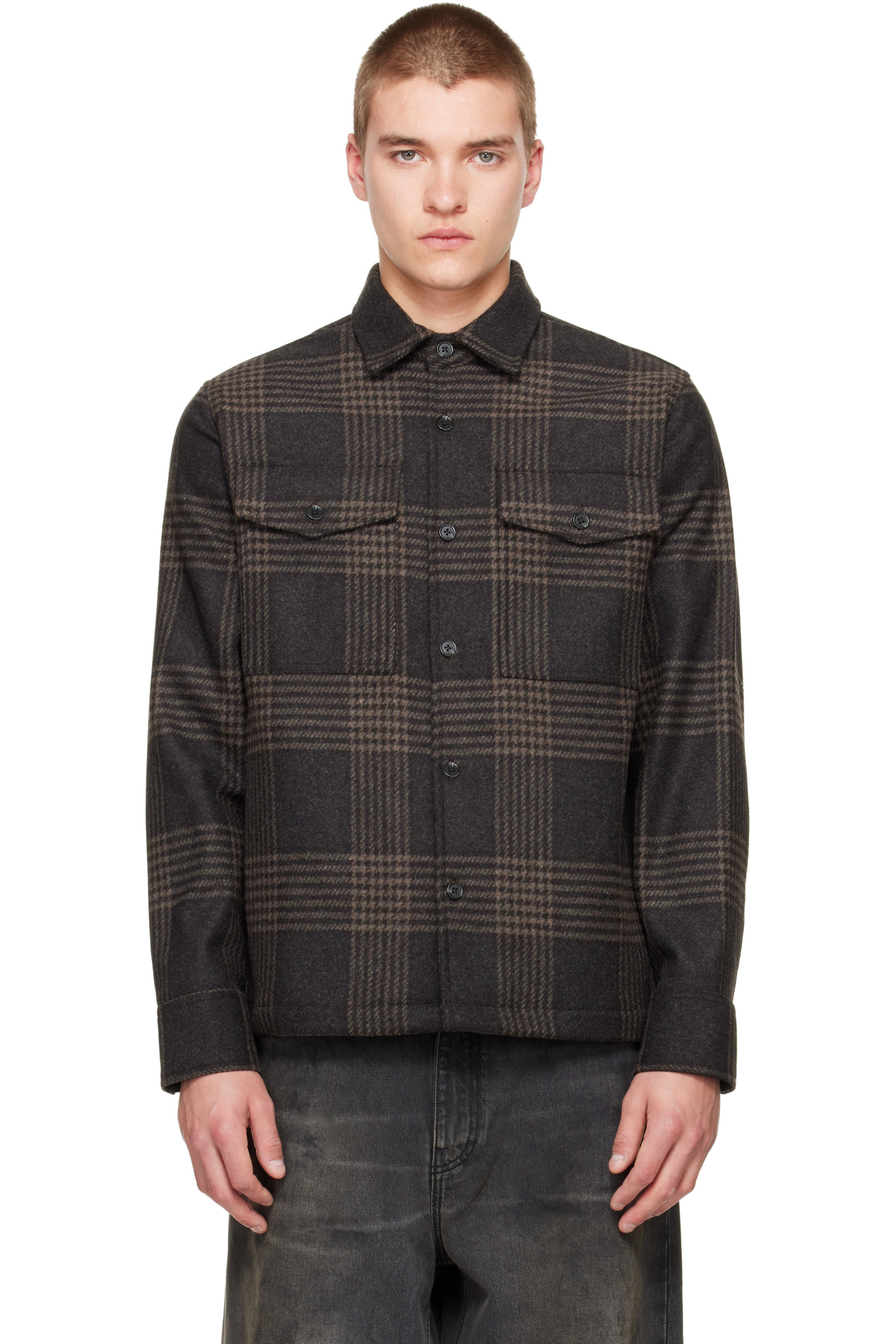 rag & bone - Brown Austin Plaid Double-Face Shirt