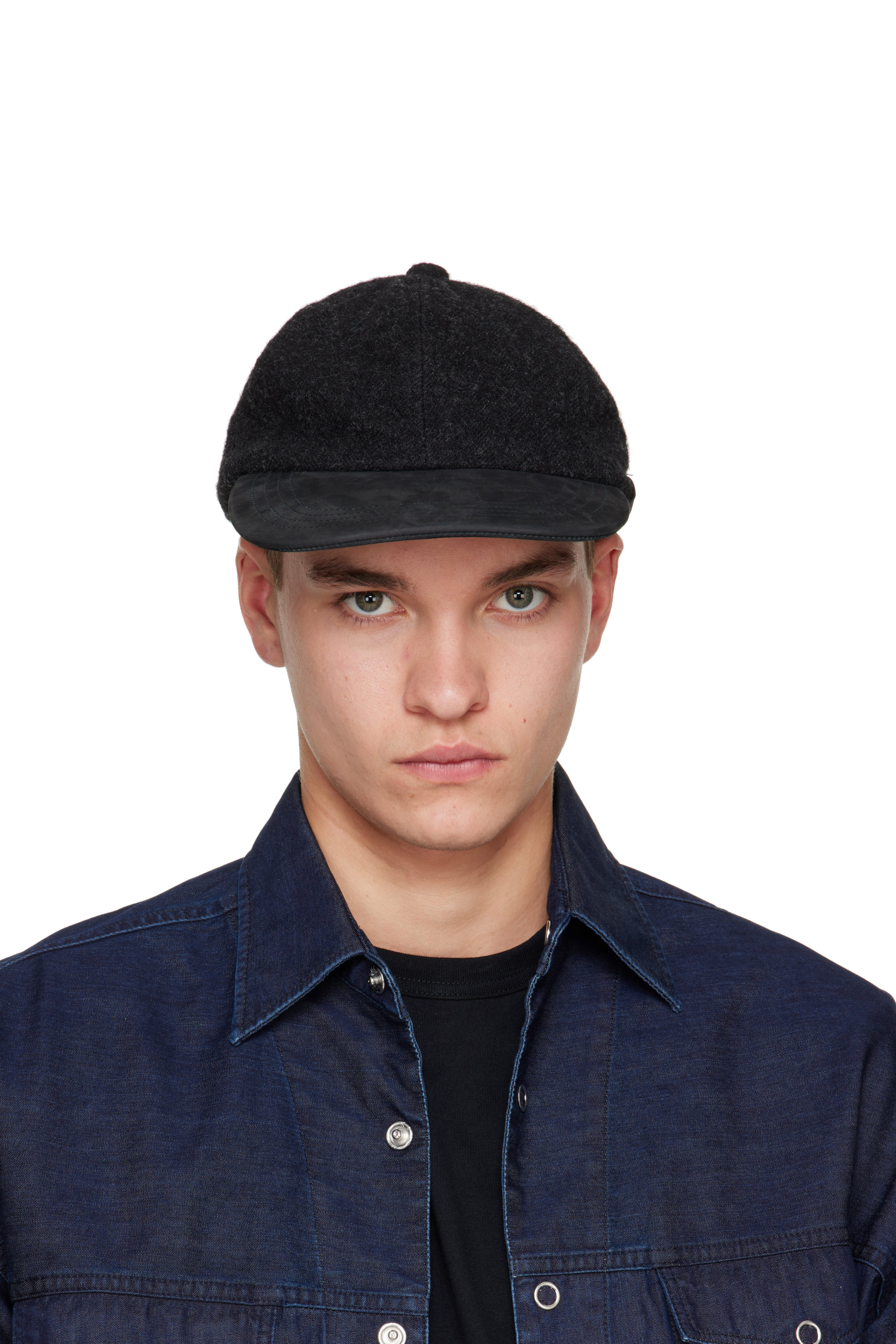 Comme des Garçons Homme - Black Wool & Leather Cap
