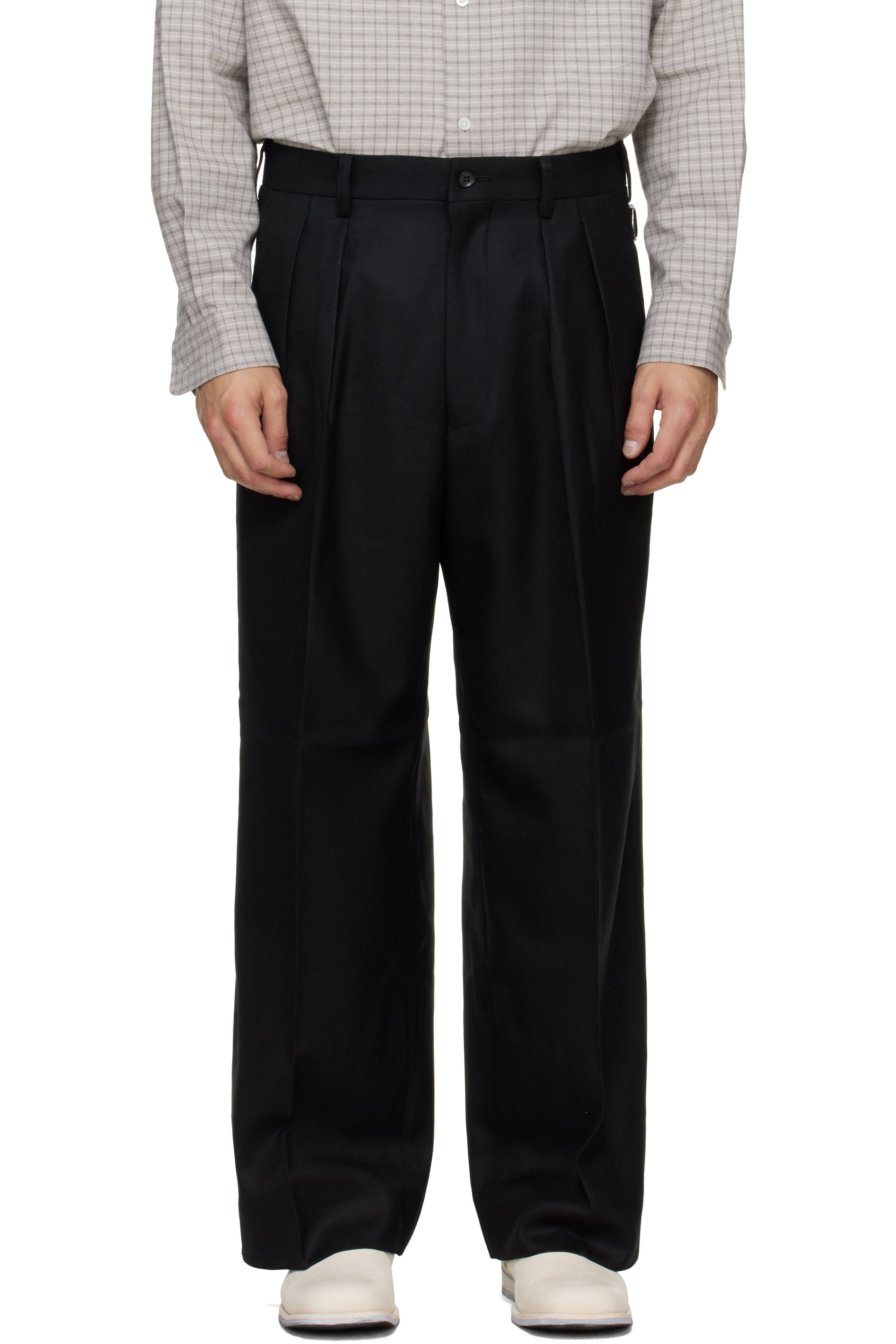 Comme des Garçons Homme - Black Wool Serge Trousers