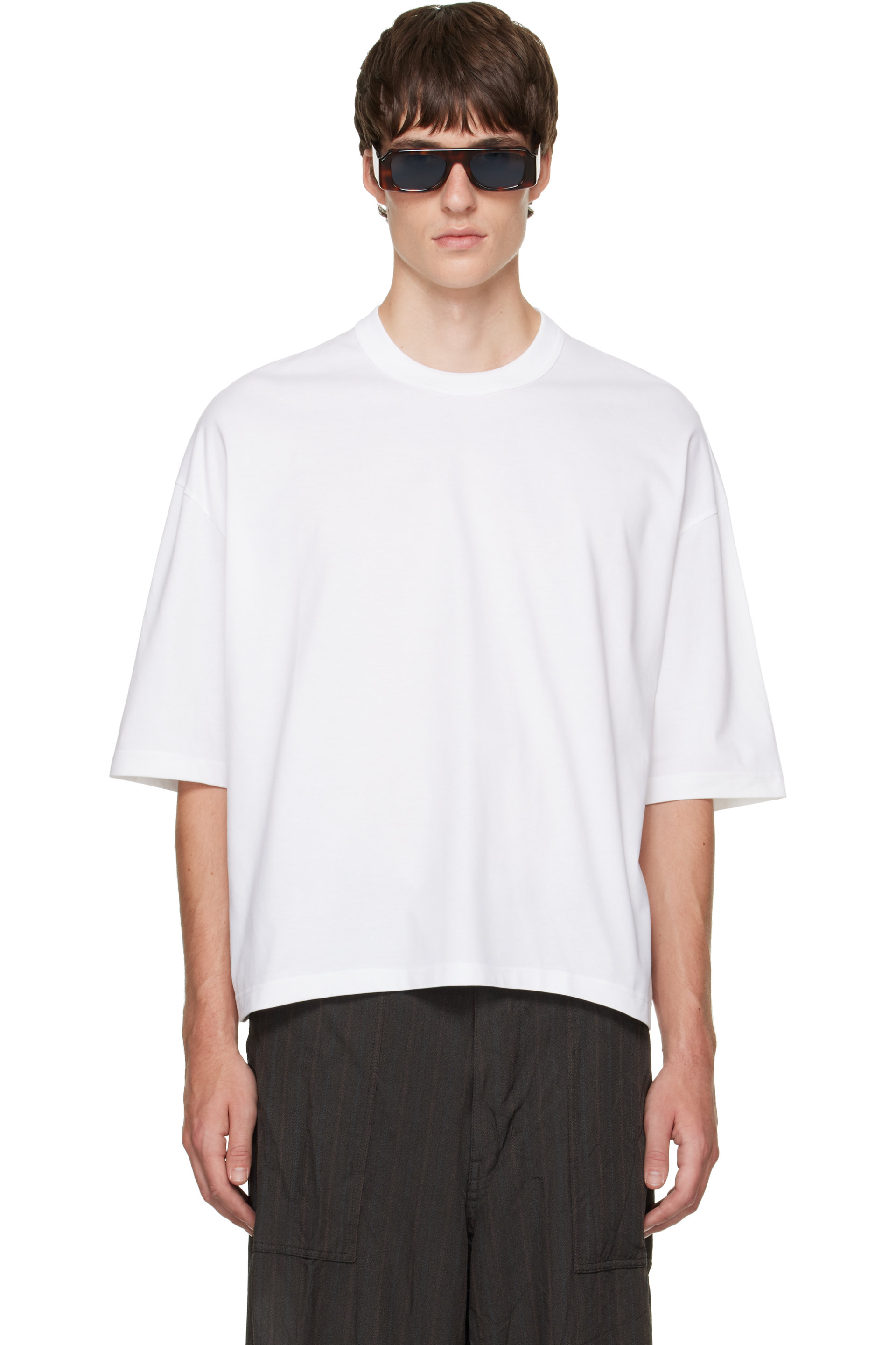 Comme des Garçons Homme - White Cotton Jersey Slightly Brushed T-shirt