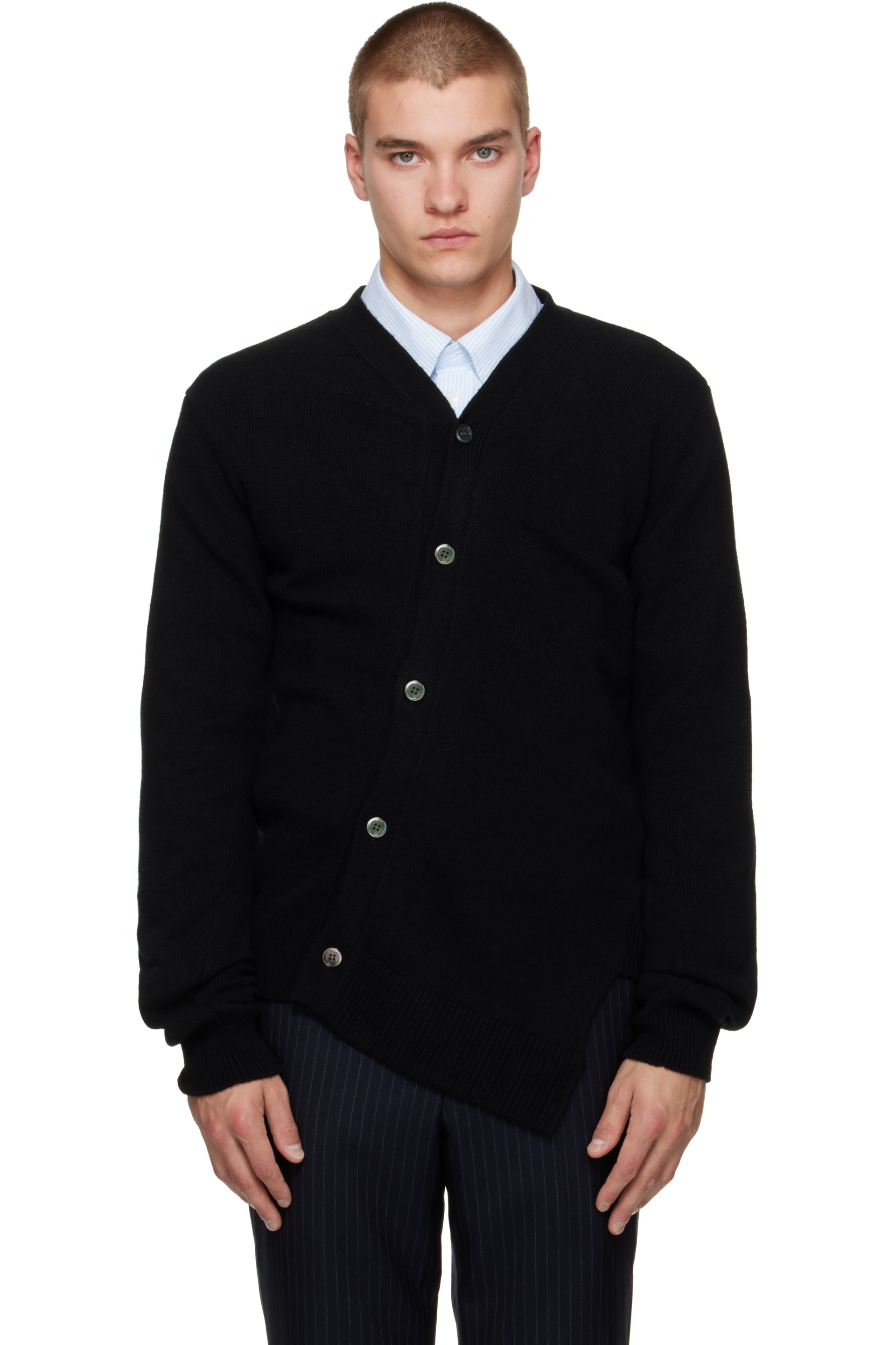 Comme des Garçons Homme Deux - Black Wool Cardigan