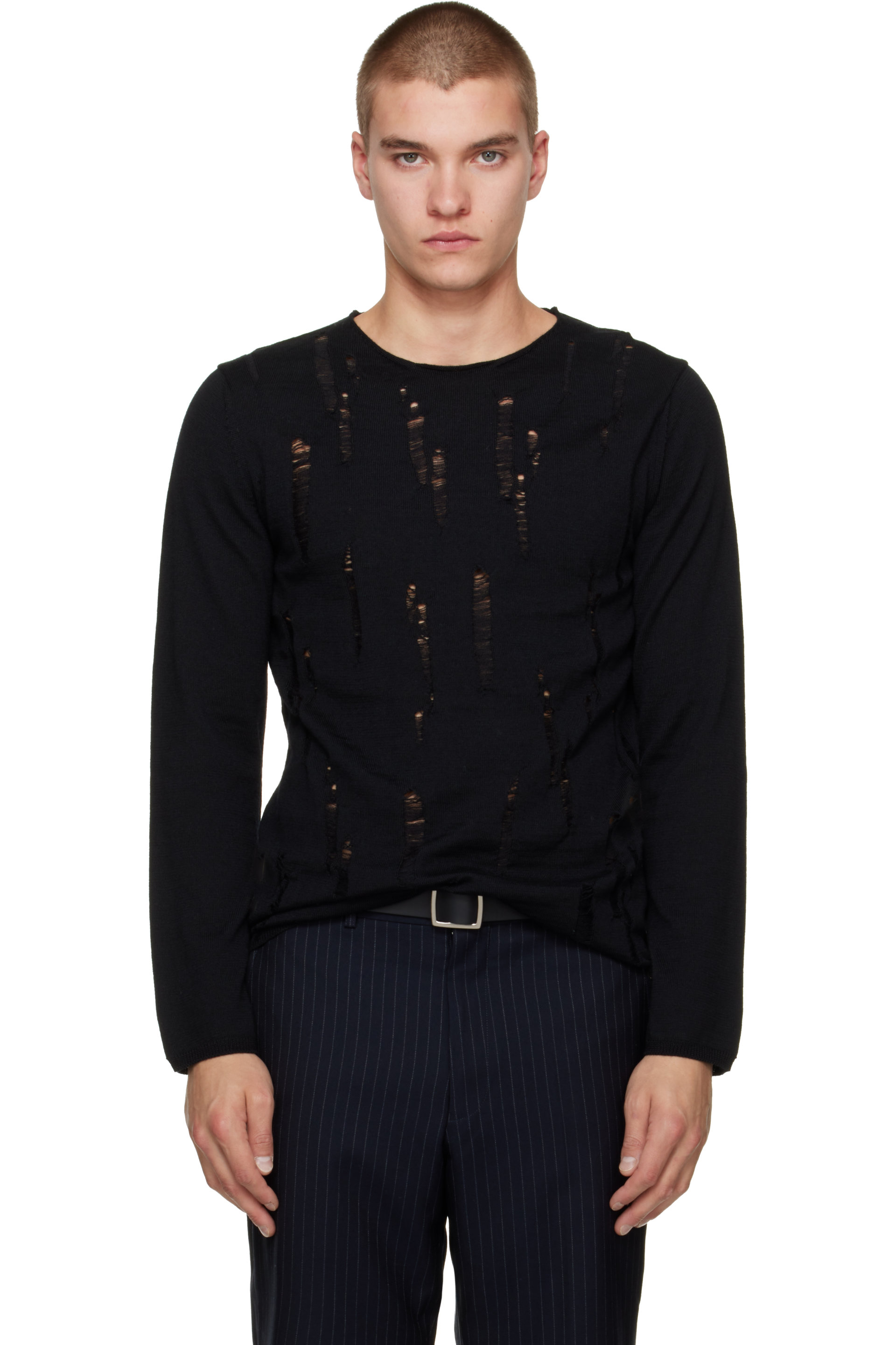 Comme des Garçons Homme Deux - Black Wool Sweater