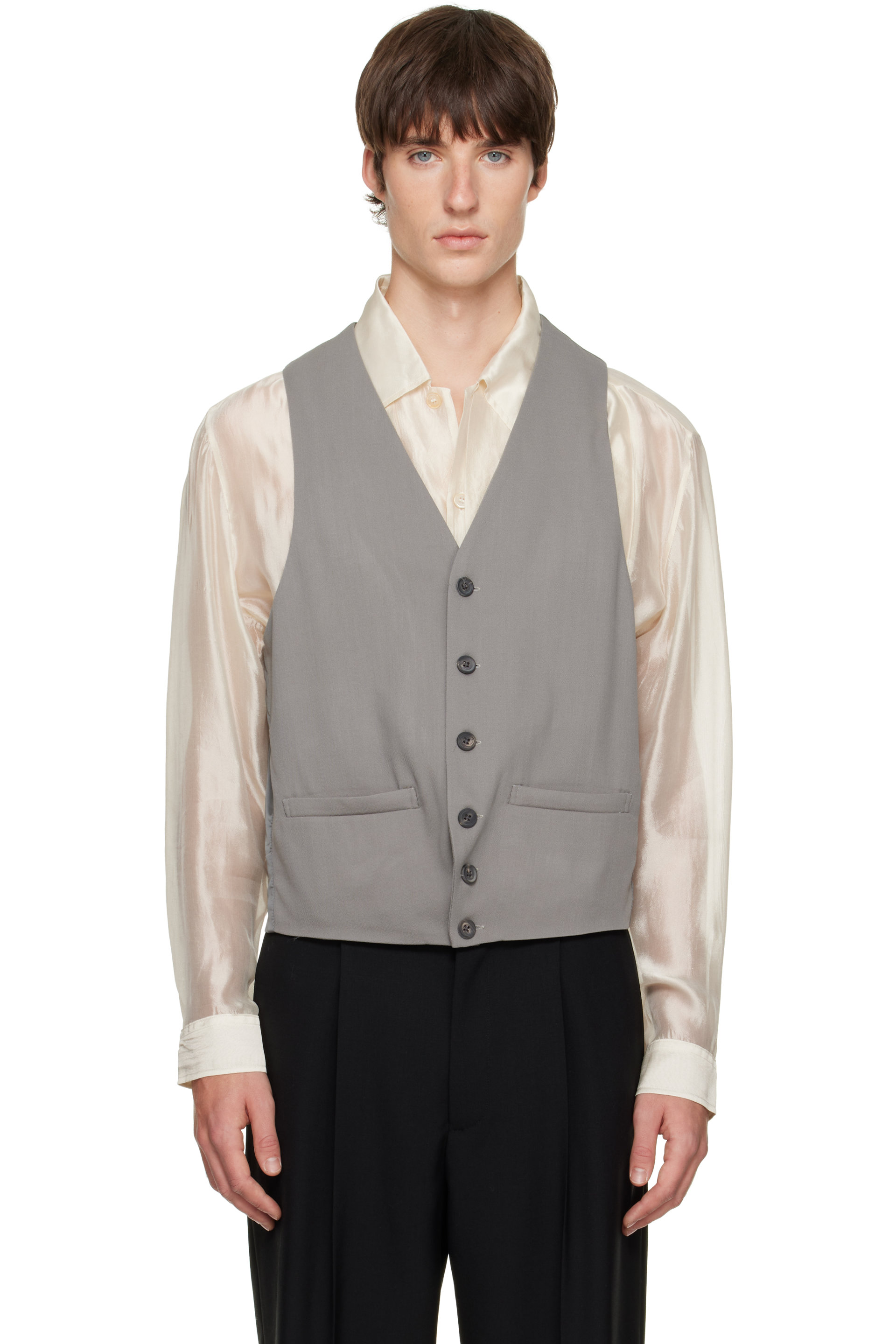SOSHIOTSUKI - Gray Last Button Vest