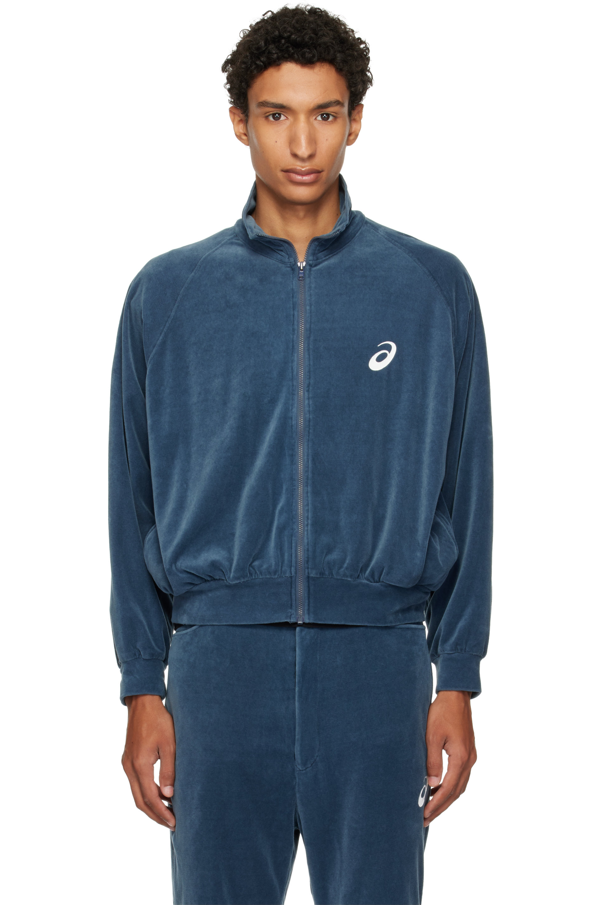 SOSHIOTSUKI - Blue Asics Edition Vintage Velvet Track Jacket